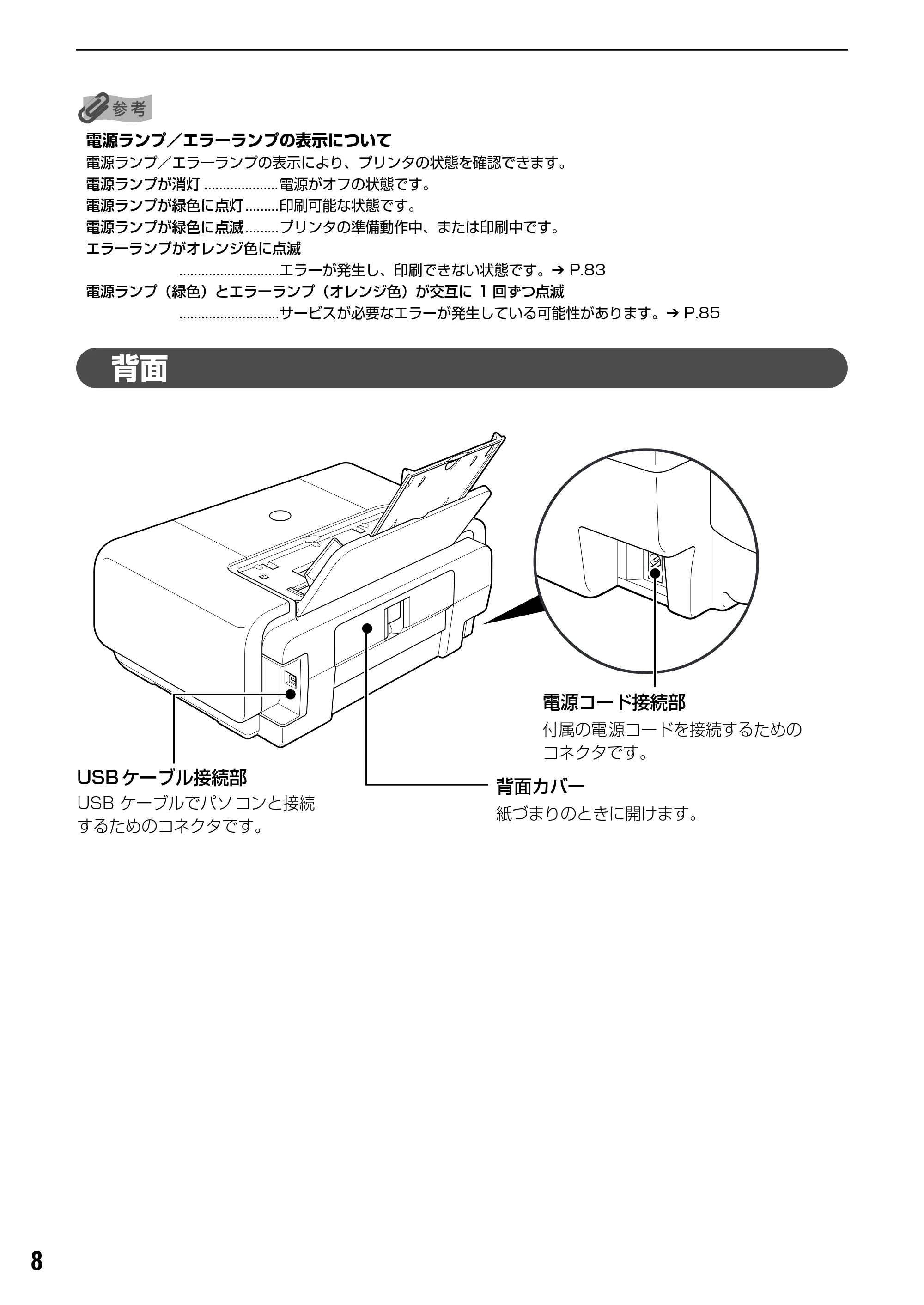 キヤノン PIXUS iP7500 基本操作ガイド （PDF形式／18.25Mバイト） — プリンタの電源を入れる／切る — 原本ページ — 10ページ