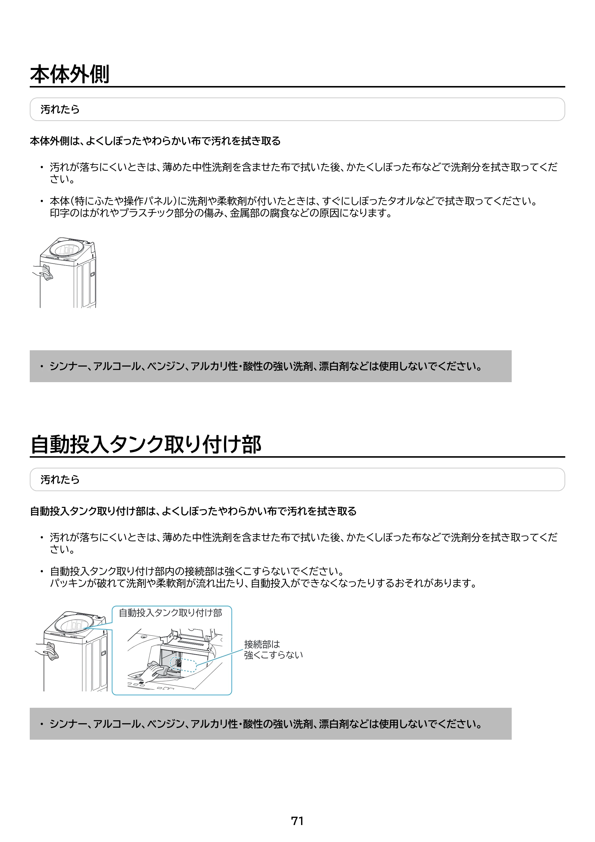 アイリスオーヤマ ITW-F803H 取扱説明書 — 原本ページ — 71ページ