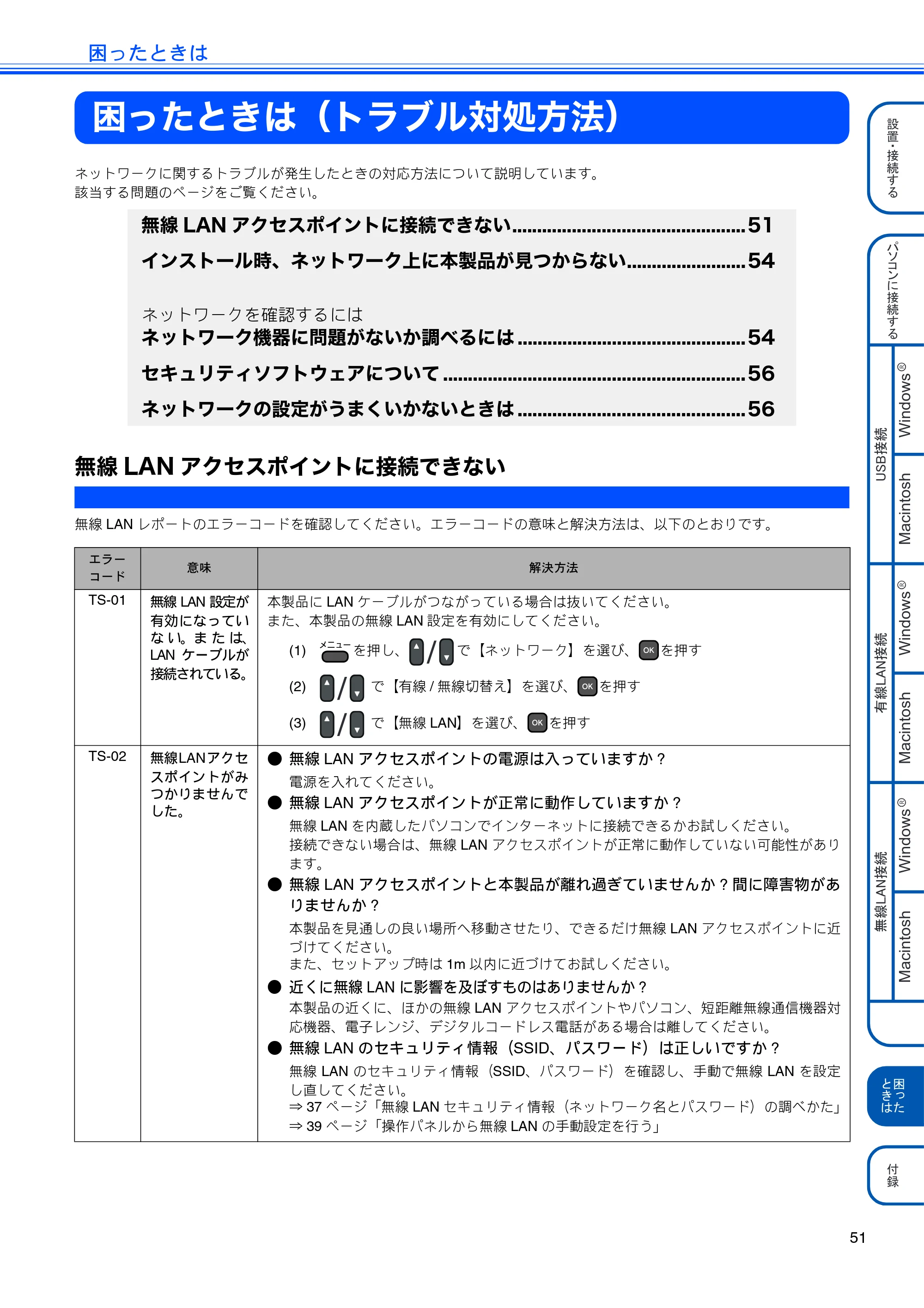 ブラザー MFC-J615N かんたん設置ガイド — 困ったときは — 原本ページ — 53ページ