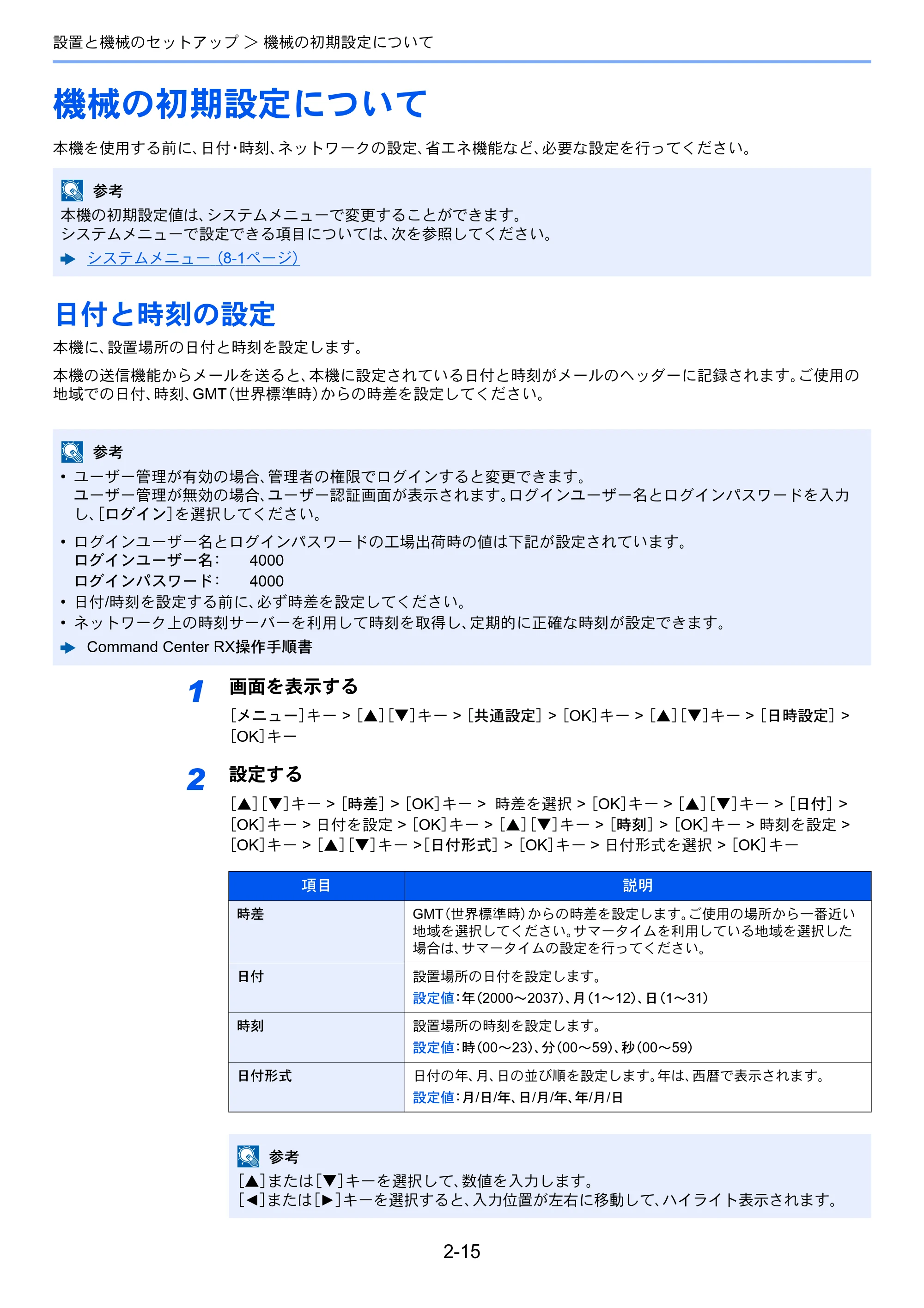 京セラ ECOSYS P7240cdn ECOSYS P7240cdn 使用説明書 — 機械の初期設定について — 原本ページ — 46ページ