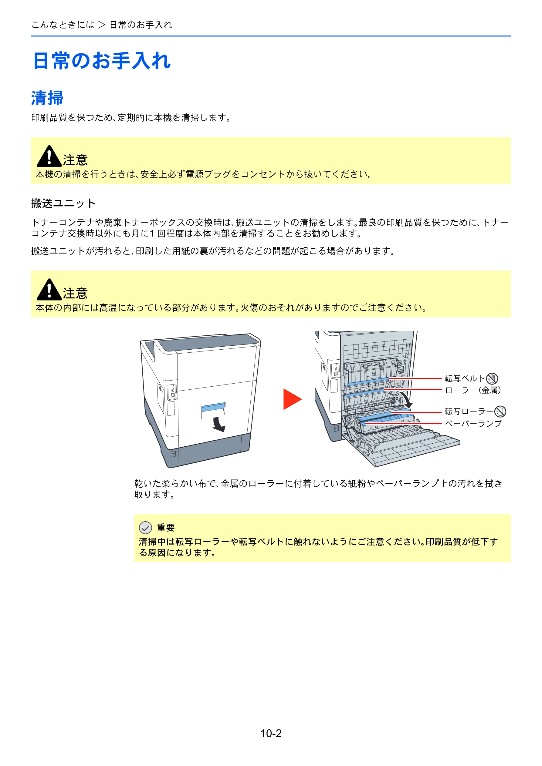 京セラ ECOSYS P7240cdn ECOSYS P7240cdn 使用説明書 — 日常のお手入れ — 図版 204-1 — 204ページ