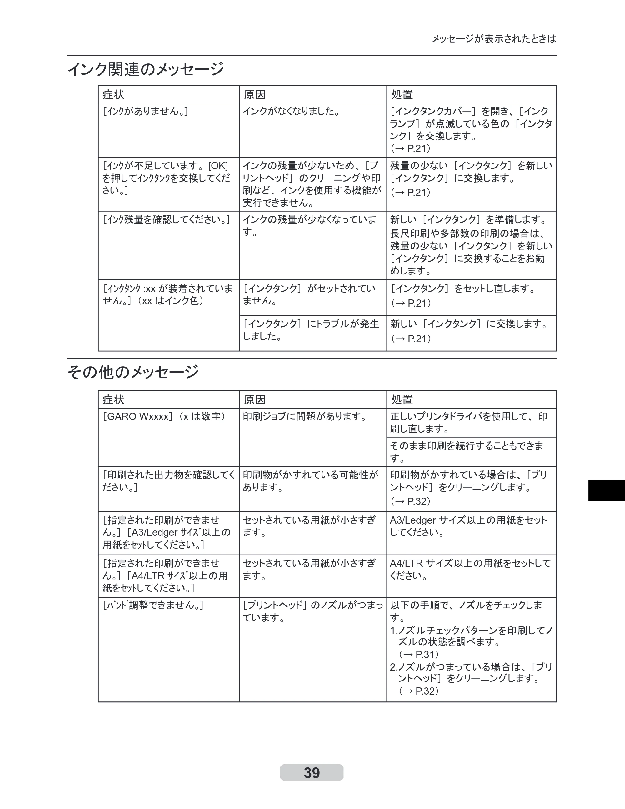キヤノン iPF700 リファレンスガイド （PDF形式／4.34Mバイト） — 原本ページ — 39ページ