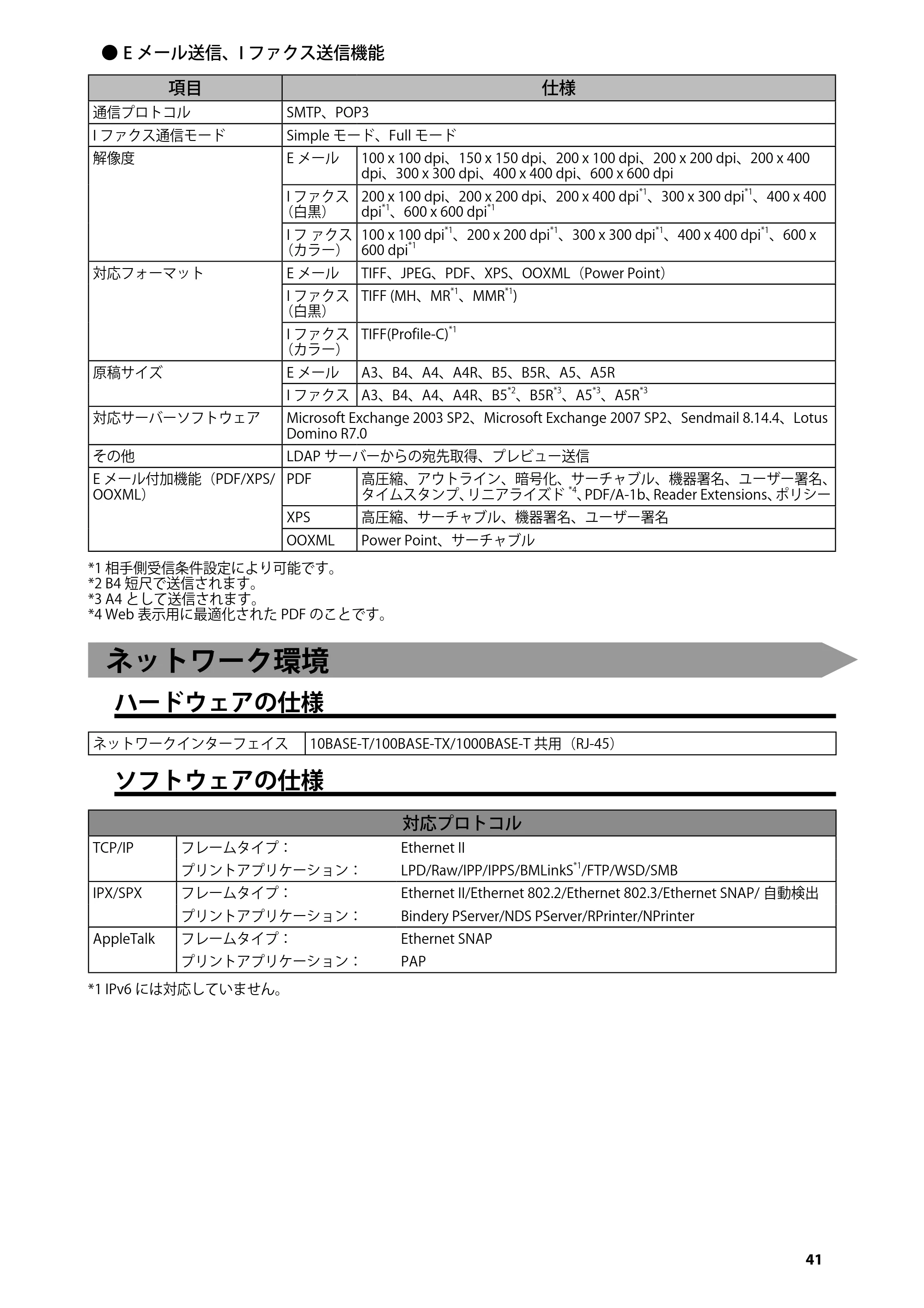 キヤノン imageRUNNER ADVANCE C2230F/C2220/C2220F はじめにお読みください 2015年1月22日更新（3.58MB） — ネットワーク環境 — 原本ページ — 43ページ
