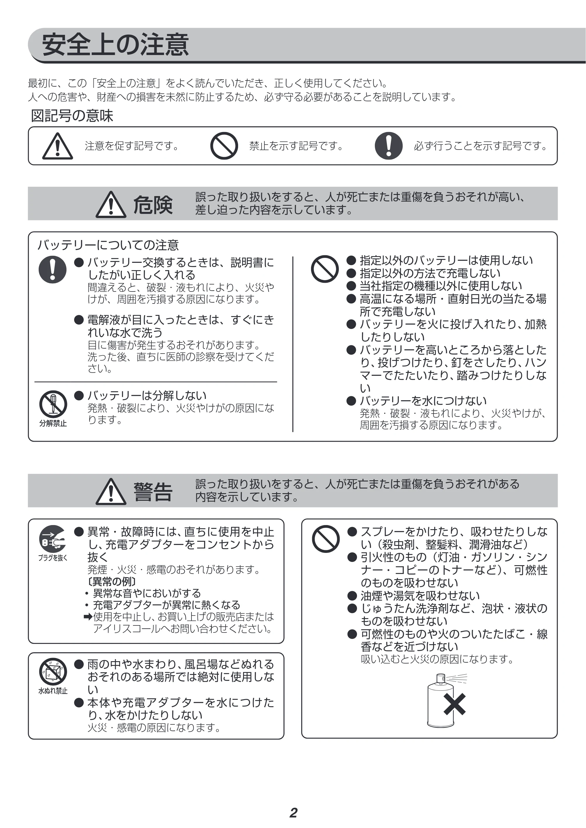 アイリスオーヤマ SCD-120P 取扱説明書 — 原本ページ — 2ページ