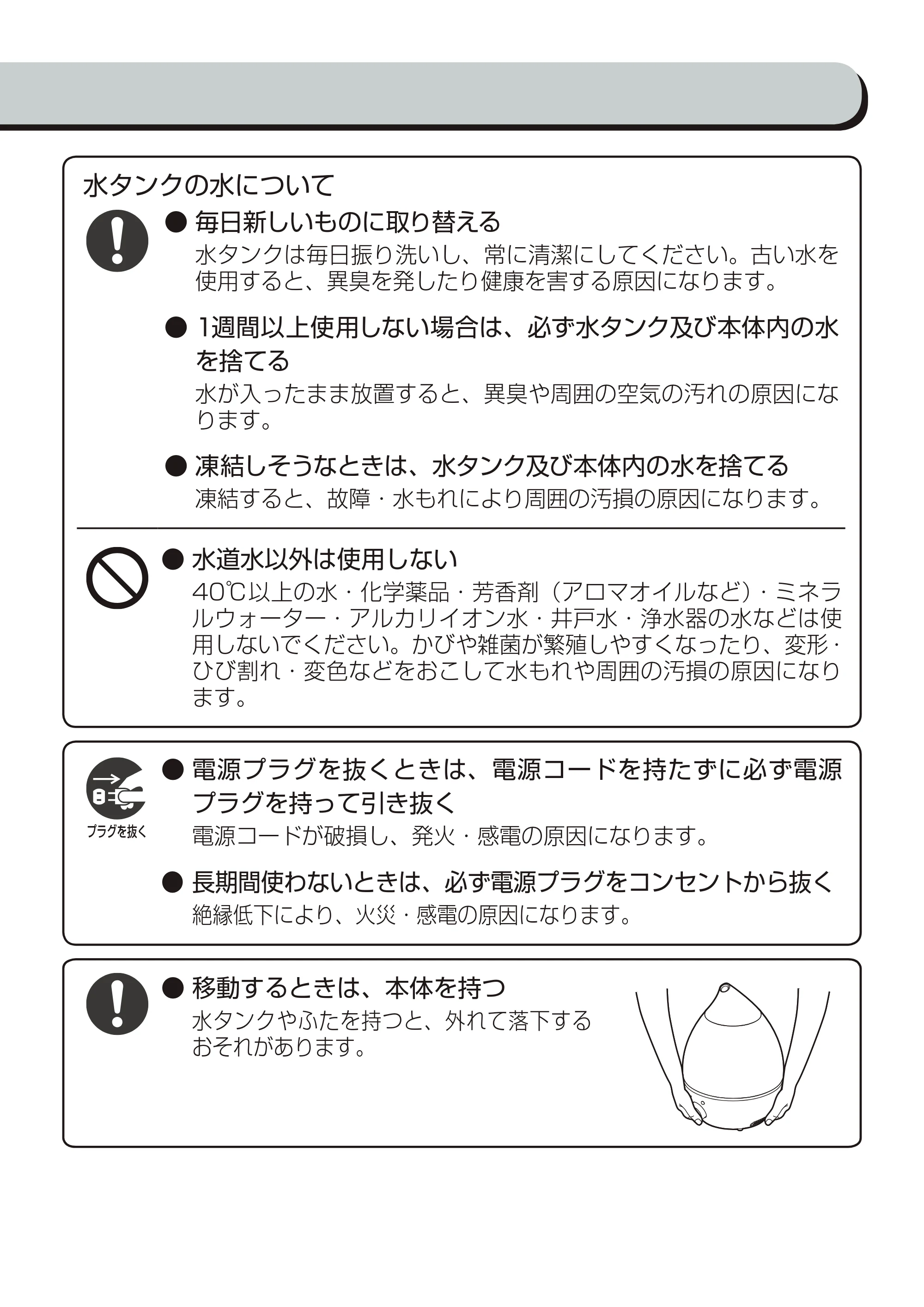 アイリスオーヤマ UHM-280S 取扱説明書 — 原本ページ — 6ページ