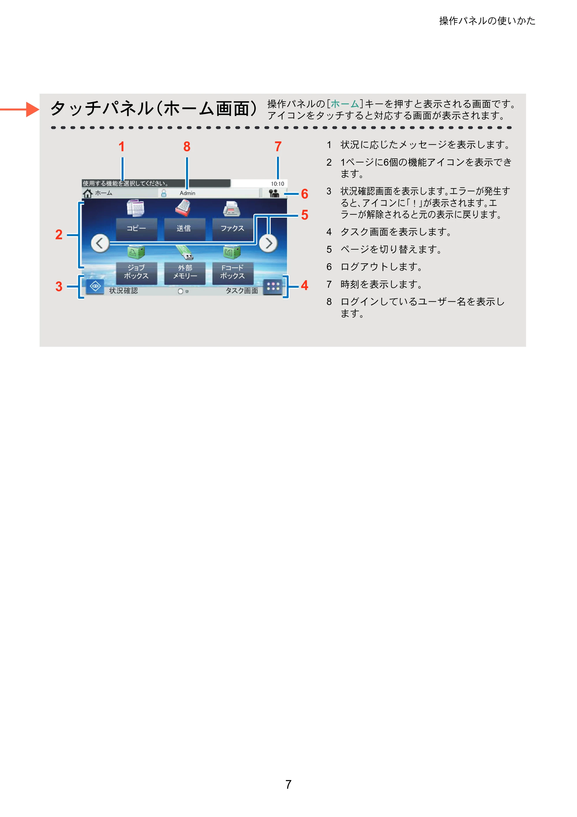 京セラ ECOSYS M5526cdw ECOSYS M5526cdw クイックガイド — 原本ページ — 7ページ