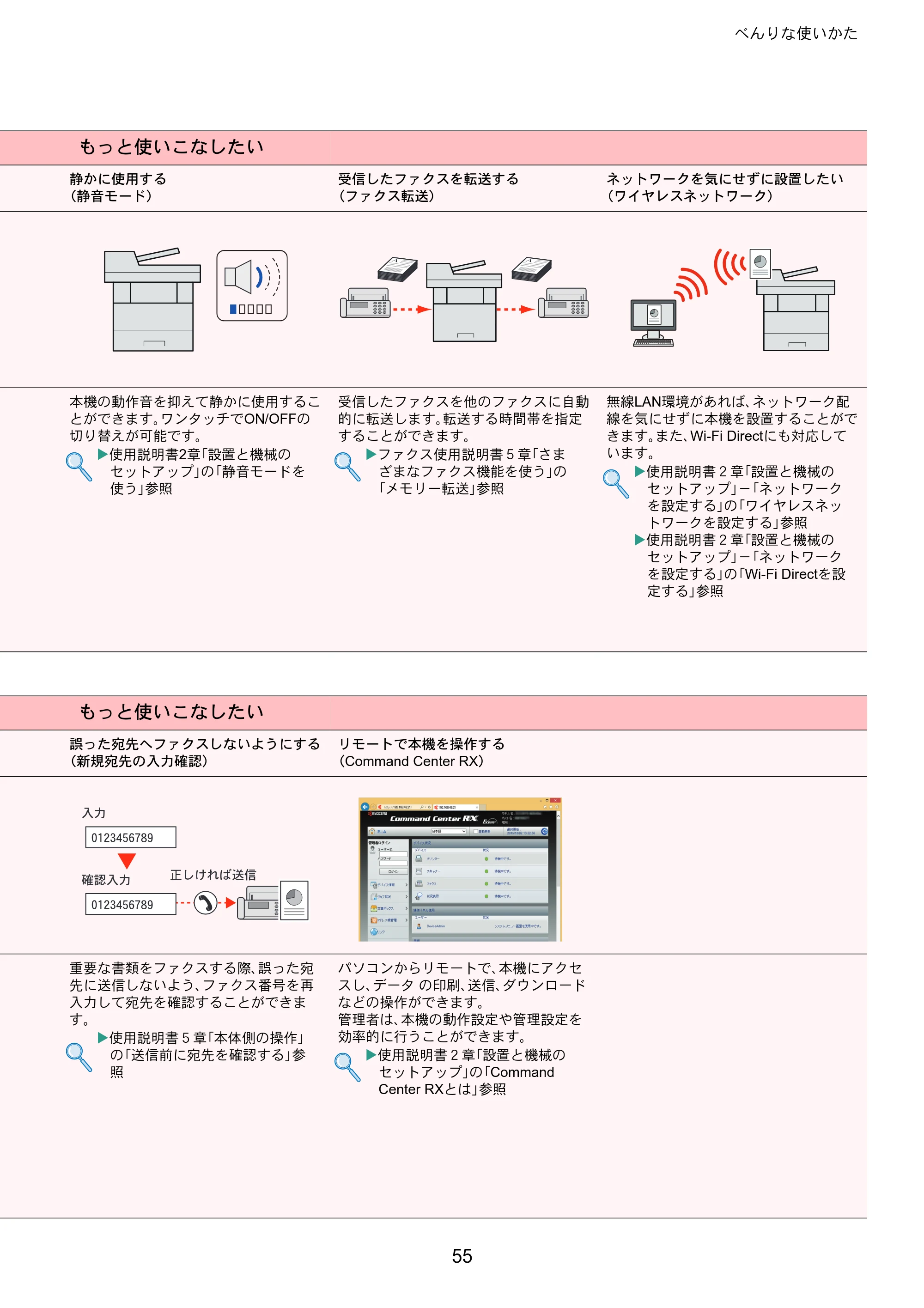 京セラ ECOSYS M5526cdw ECOSYS M5526cdw クイックガイド — 原本ページ — 55ページ