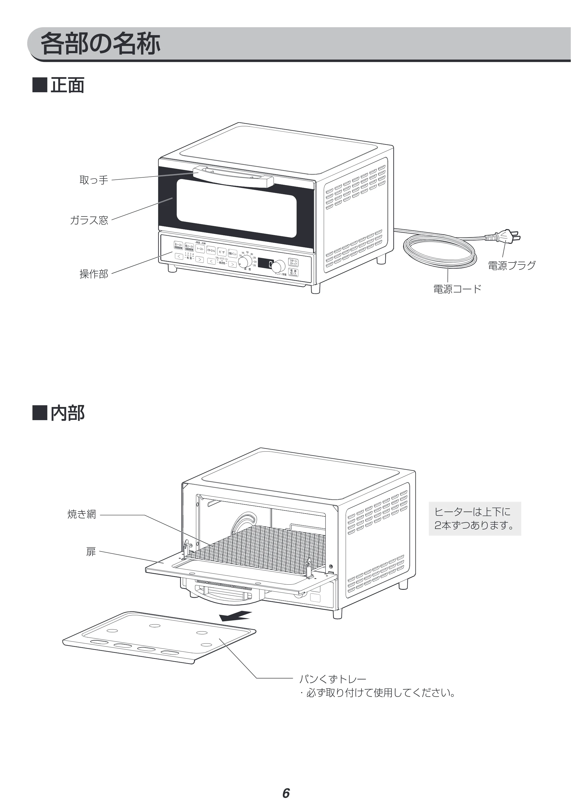 アイリスオーヤマ MOT-401 取扱説明書 — 原本ページ — 6ページ
