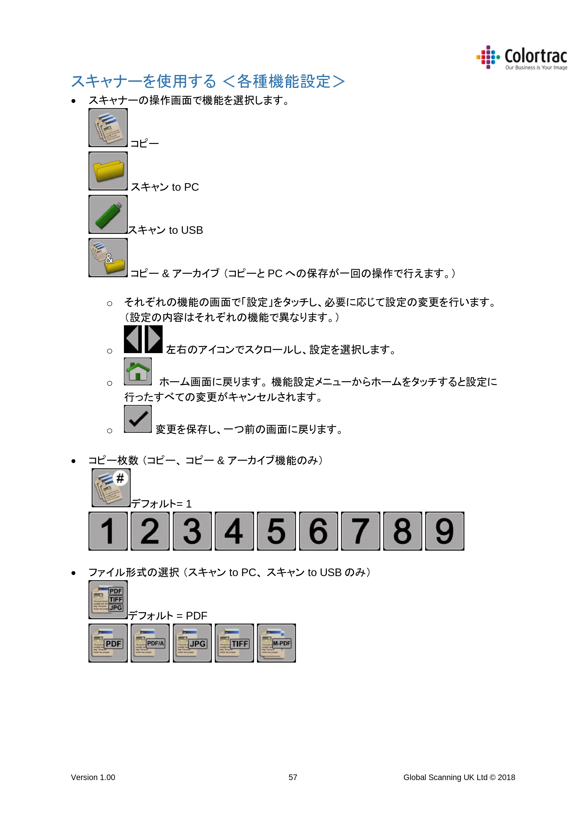 キヤノン TM-300/TM-300 MFP TM-200／TM-300 MFPスキャナーユニット取扱説明書 2019年6月5日掲載 （PDF形式／3.63Mバイト） — スキャナーを使用する ＜各種機能設定＞ — 原本ページ — 57ページ