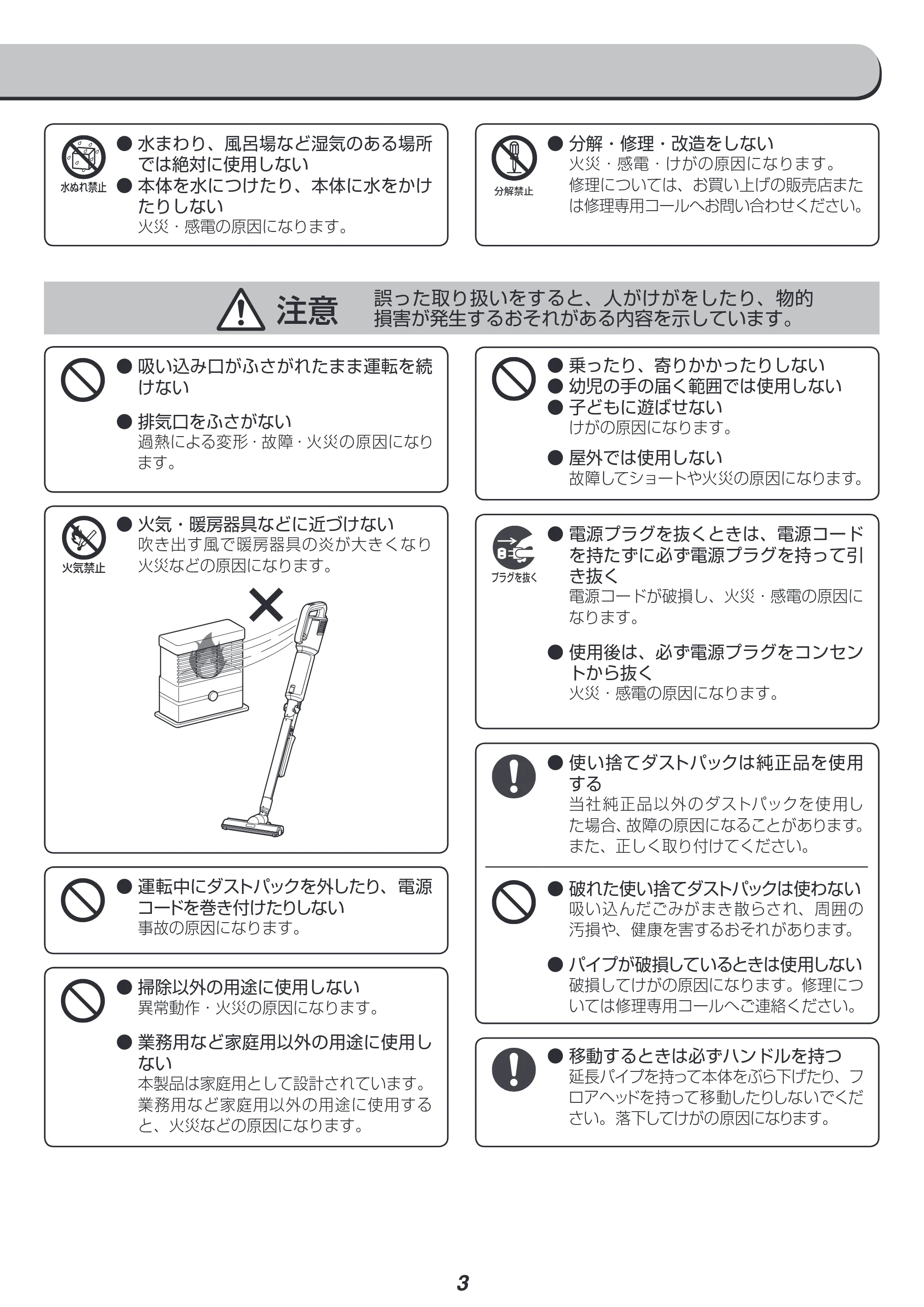 アイリスオーヤマ IC-SBA6 取扱説明書 — 原本ページ — 3ページ