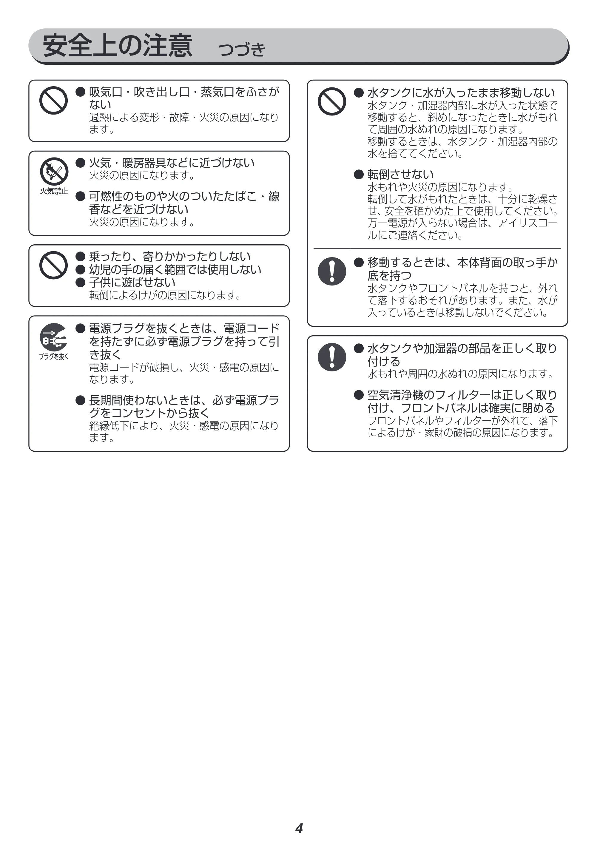アイリスオーヤマ RHF-253 取扱説明書 — 原本ページ — 4ページ