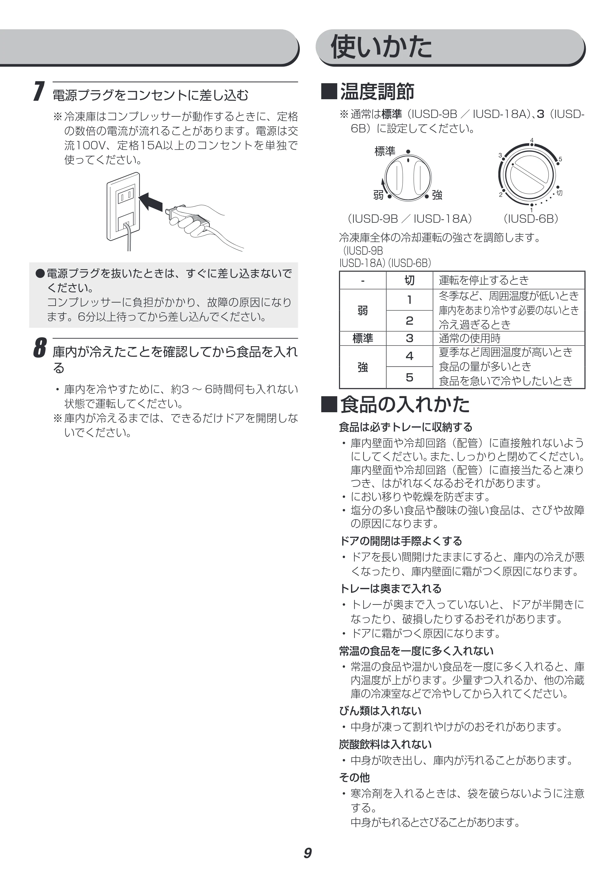 アイリスオーヤマ IUSD-18A 取扱説明書 — 原本ページ — 9ページ