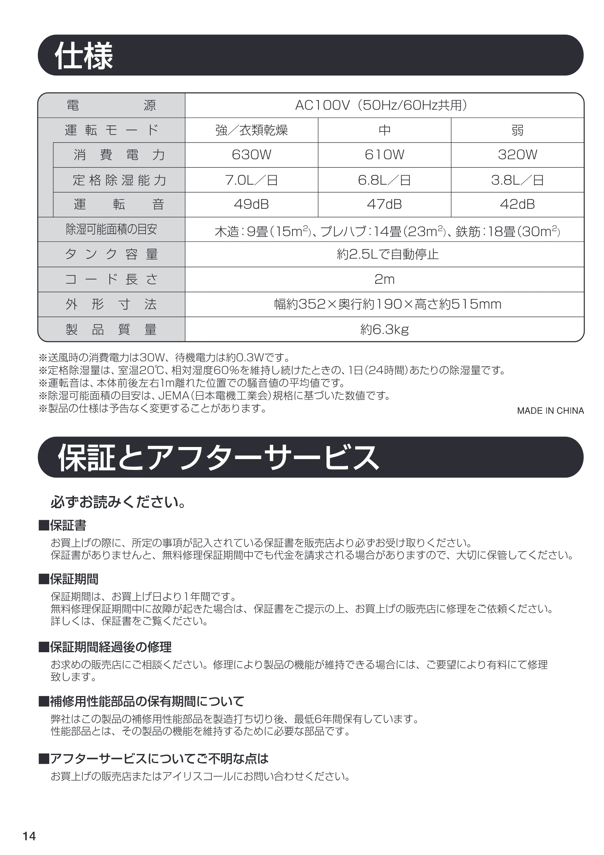 アイリスオーヤマ EJD-70N 取扱説明書 — 原本ページ — 14ページ