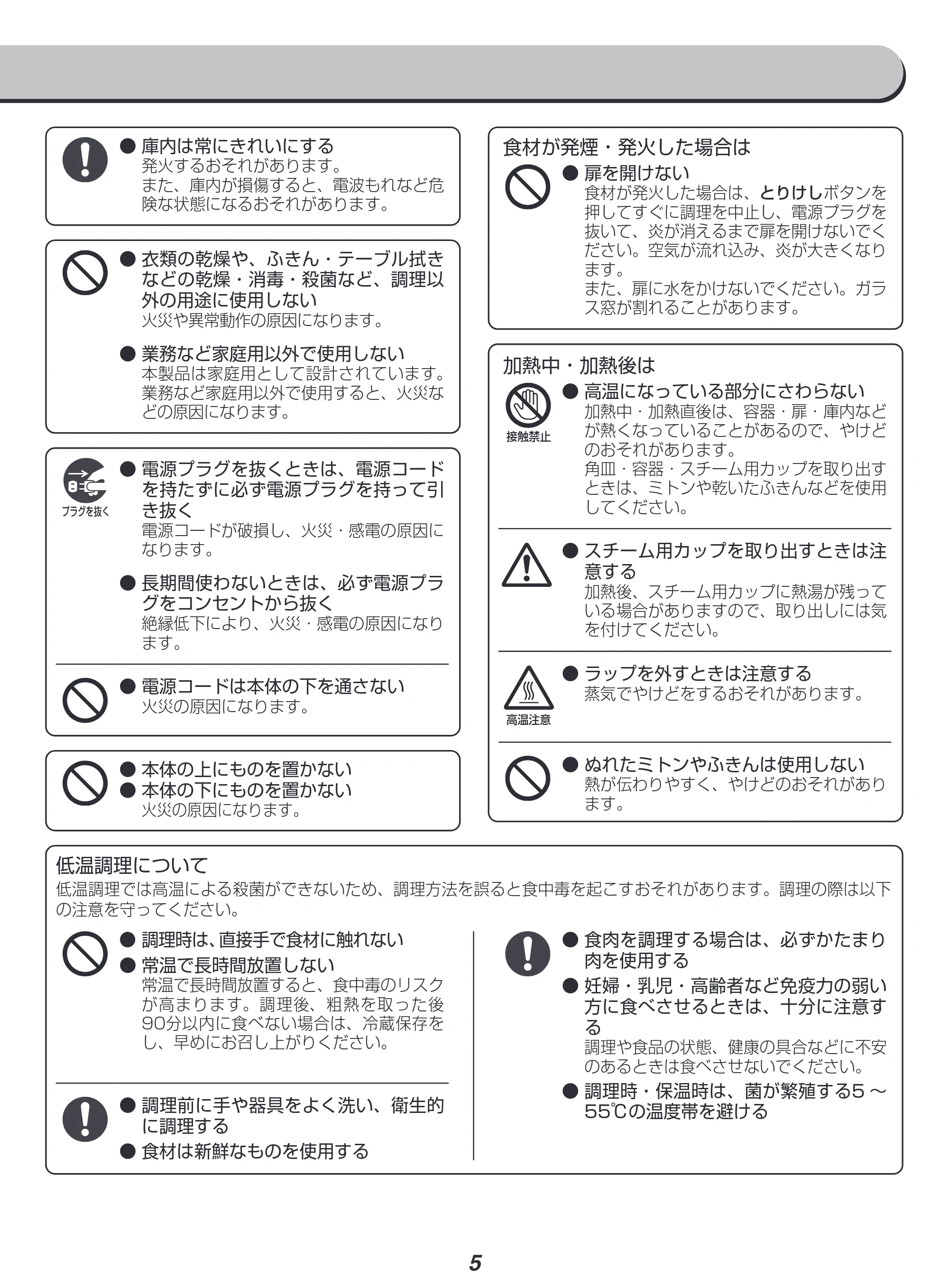 アイリスオーヤマ MO-FS3001 取扱説明書 — 原本ページ — 5ページ