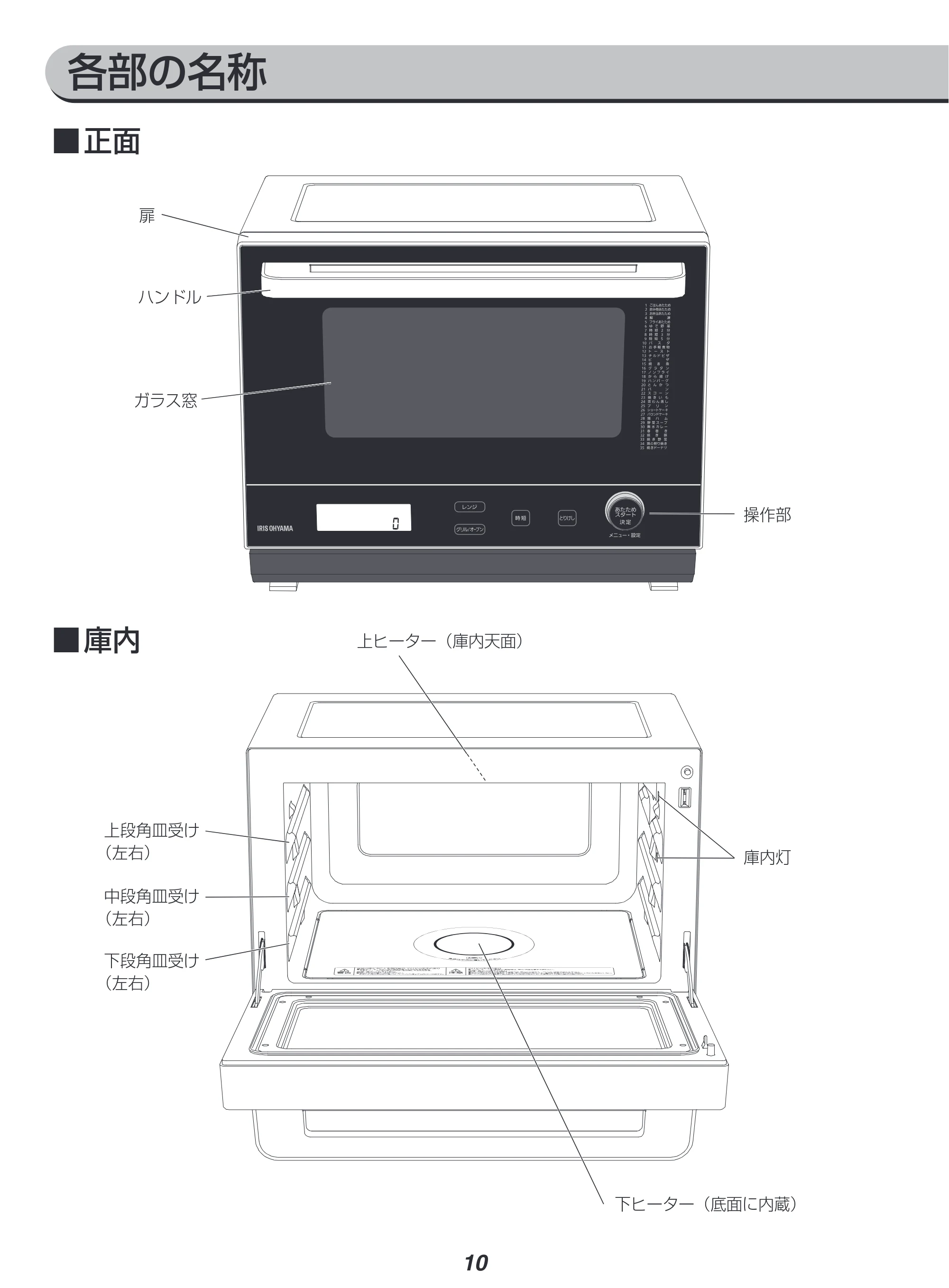 アイリスオーヤマ MO-FS3001 取扱説明書 — 原本ページ — 10ページ
