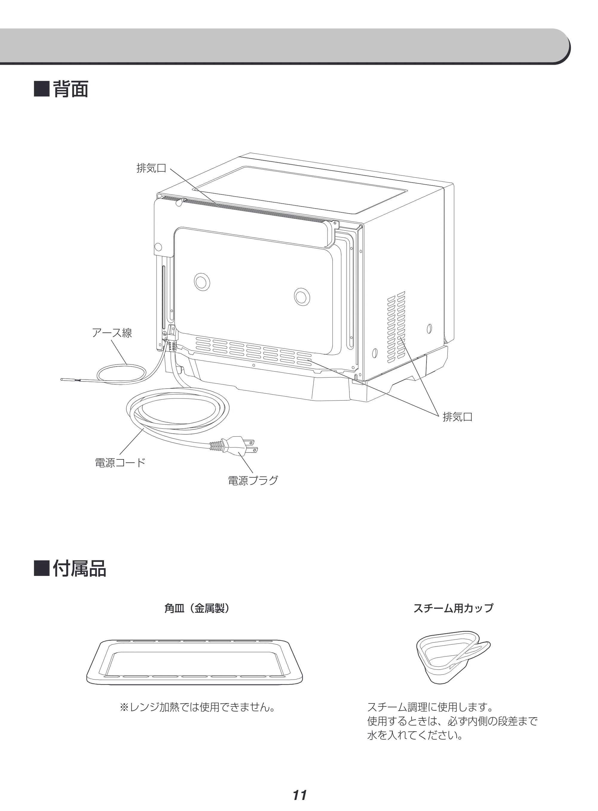 アイリスオーヤマ MO-FS3001 取扱説明書 — 原本ページ — 11ページ