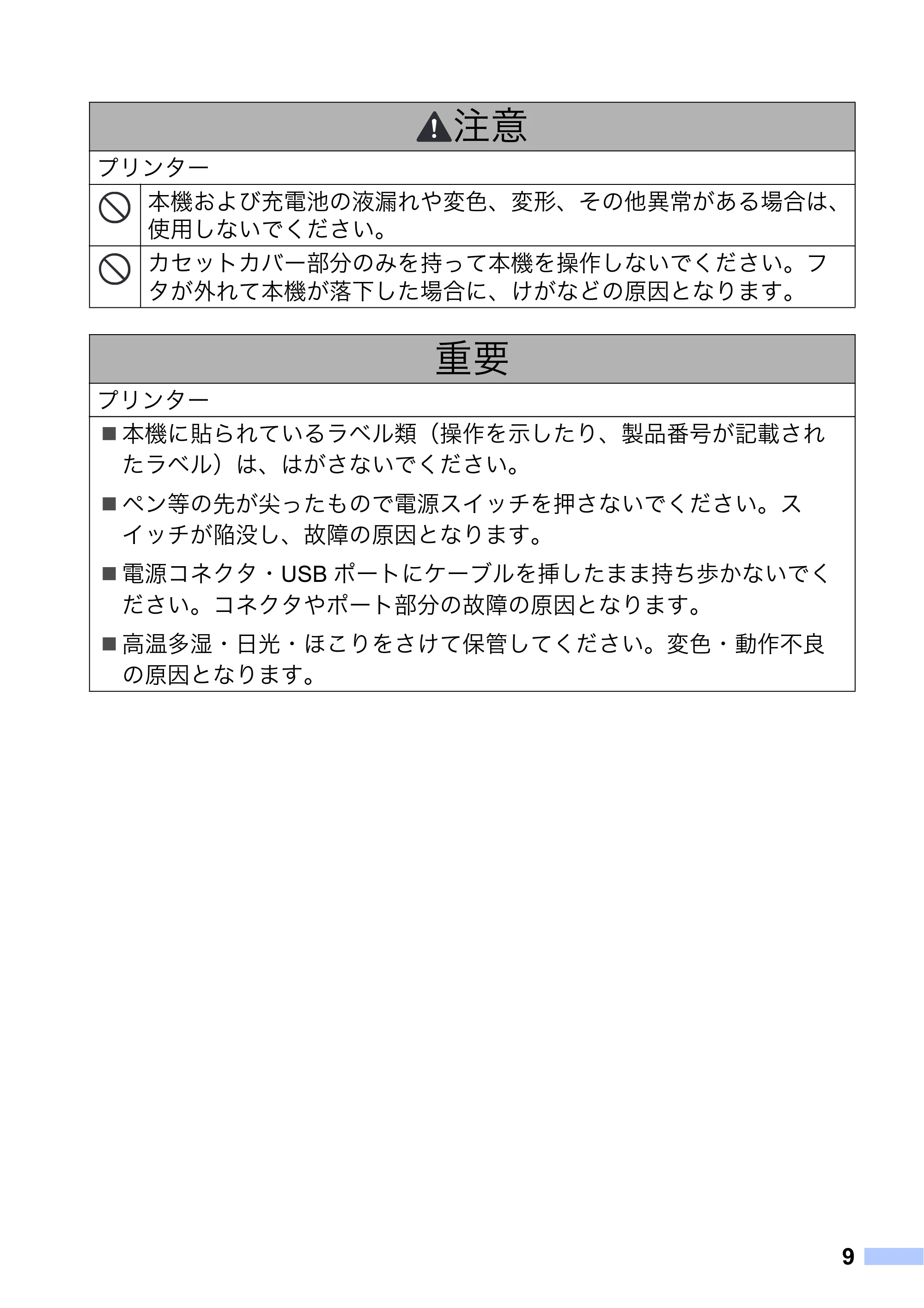 ブラザー MW-260 / MW-260MFi / MW-145BT 安全にお使いいただくために — 原本ページ — 10ページ