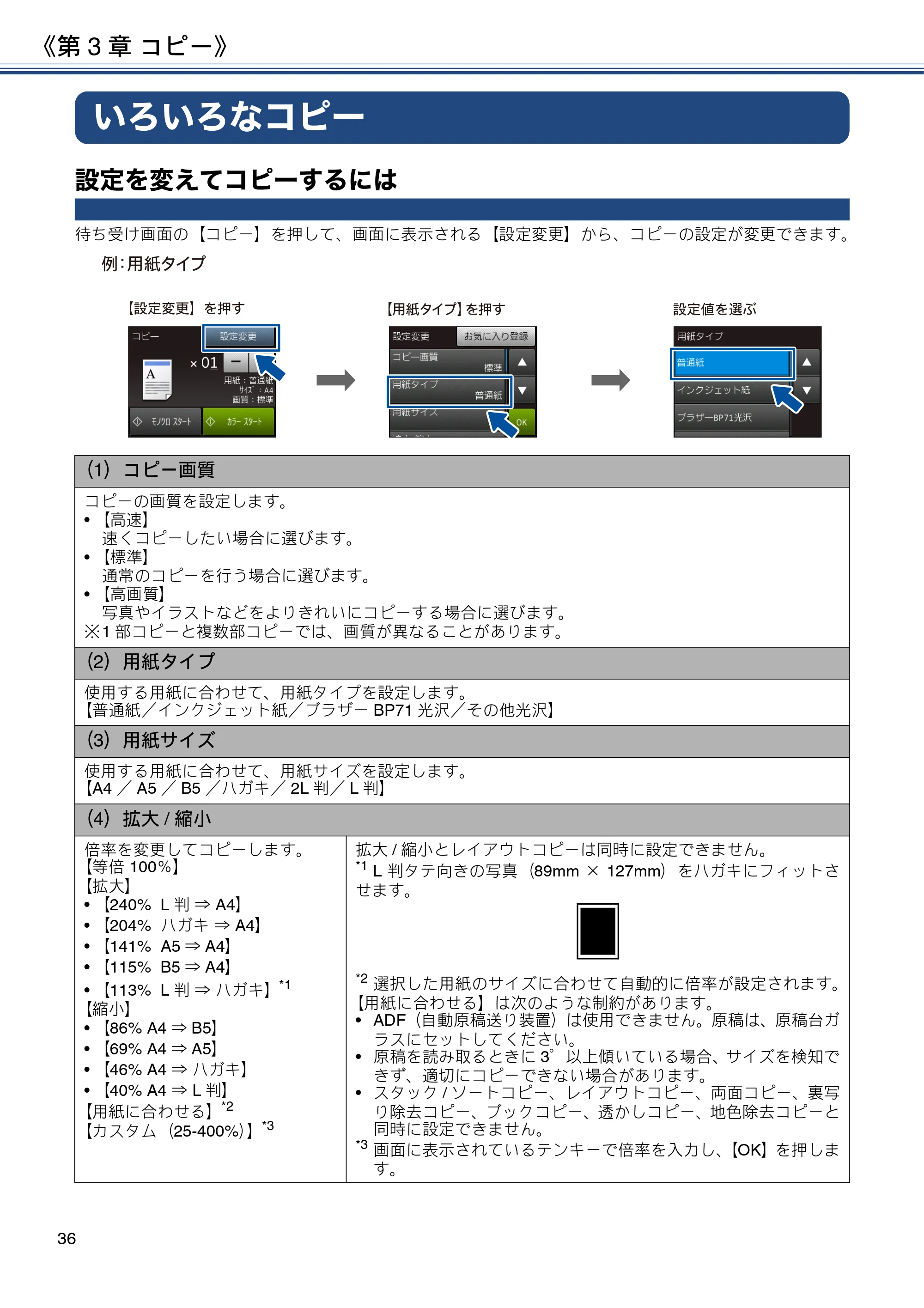 ブラザー DCP-J983N ユーザーズガイド ~応用編~ — いろいろなコピー — 原本ページ — 36ページ