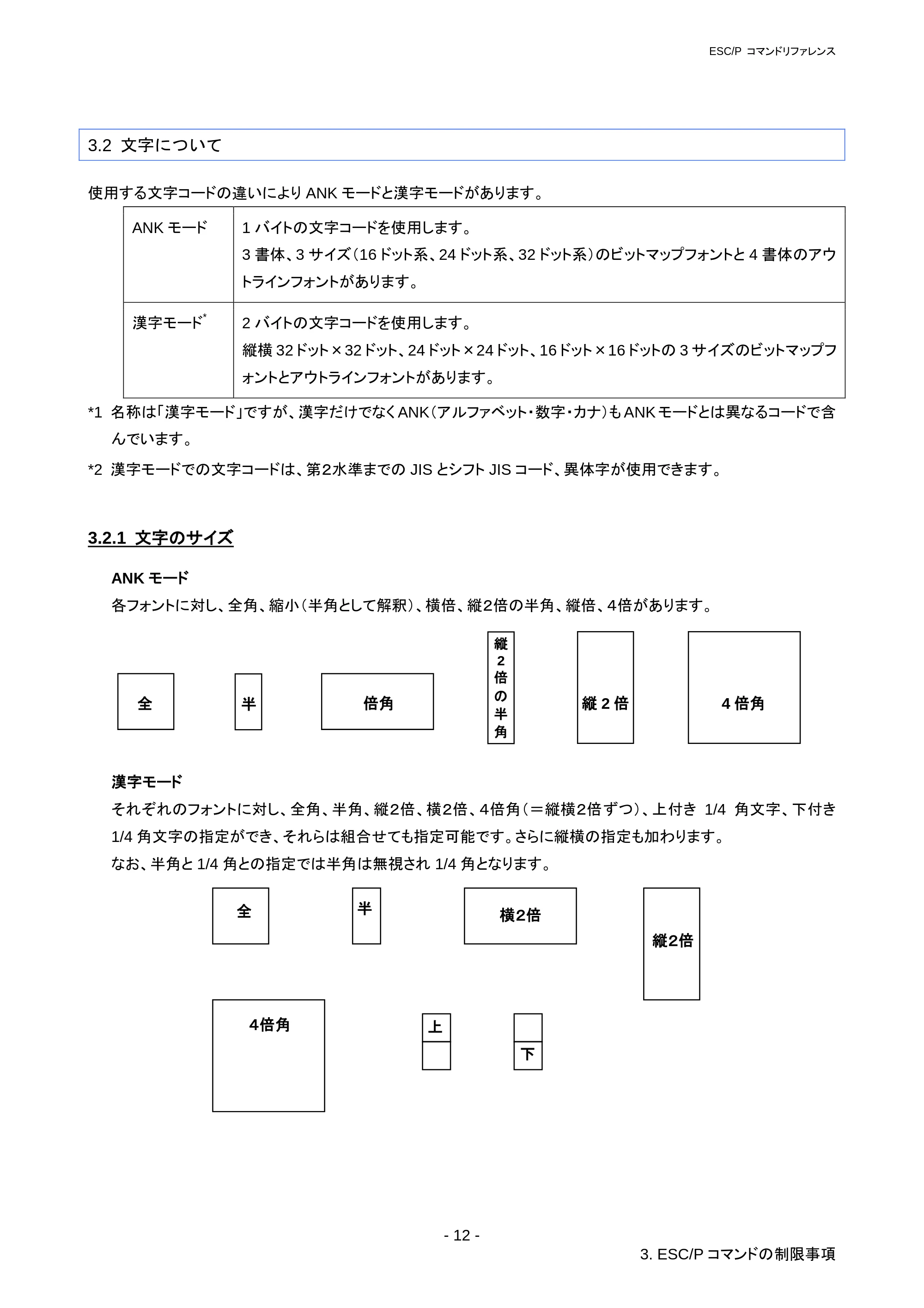 ブラザー RJ-3050 / RJ-3050Ai / RJ-3150 ESC/Pコマンドリファレンス — 原本ページ — 18ページ