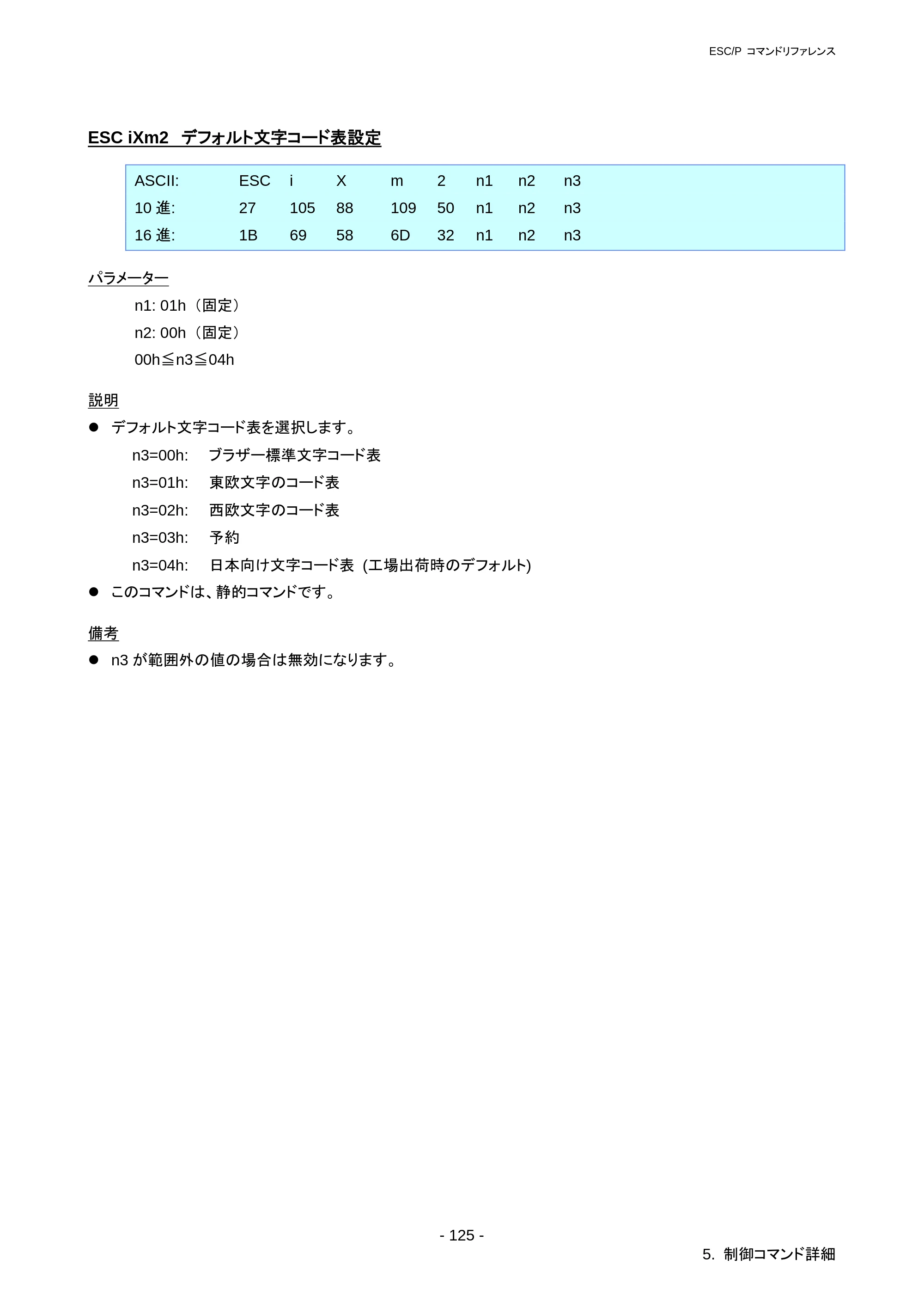ブラザー RJ-3050 / RJ-3050Ai / RJ-3150 ESC/Pコマンドリファレンス — 文字コード一覧表 — 原本ページ — 131ページ