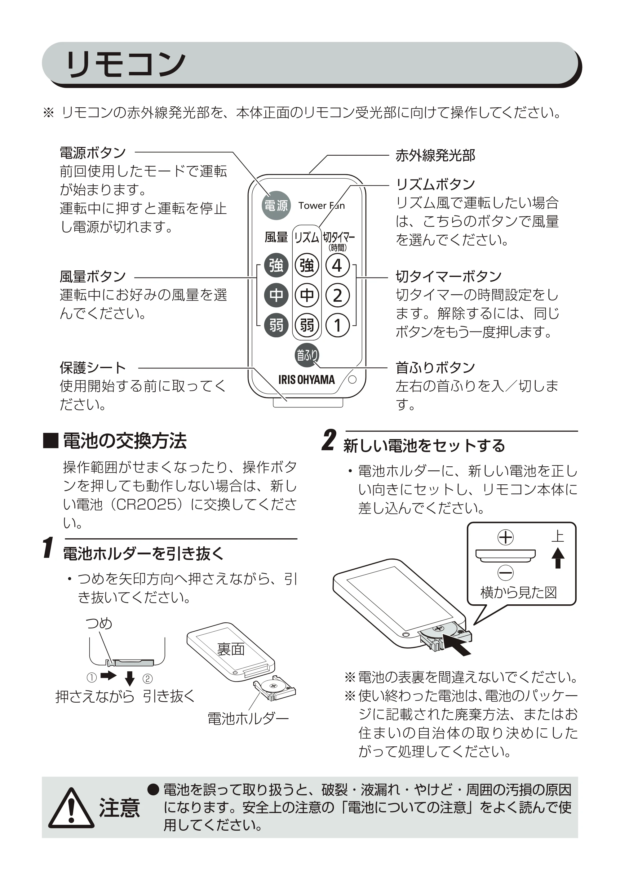 アイリスオーヤマ TWF-C81T 取扱説明書 — 原本ページ — 10ページ