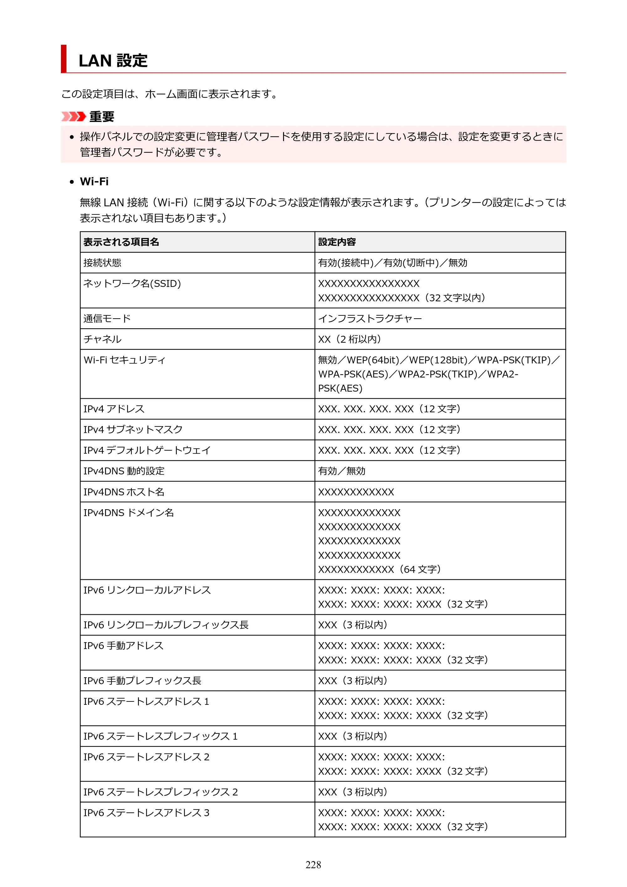 キヤノン TZ-30000 TZ-30000 オンラインマニュアル PDF版（Windows版）2023年1月26日更新（PDF：13.5MB） — LAN 設定 — 原本ページ — 228ページ