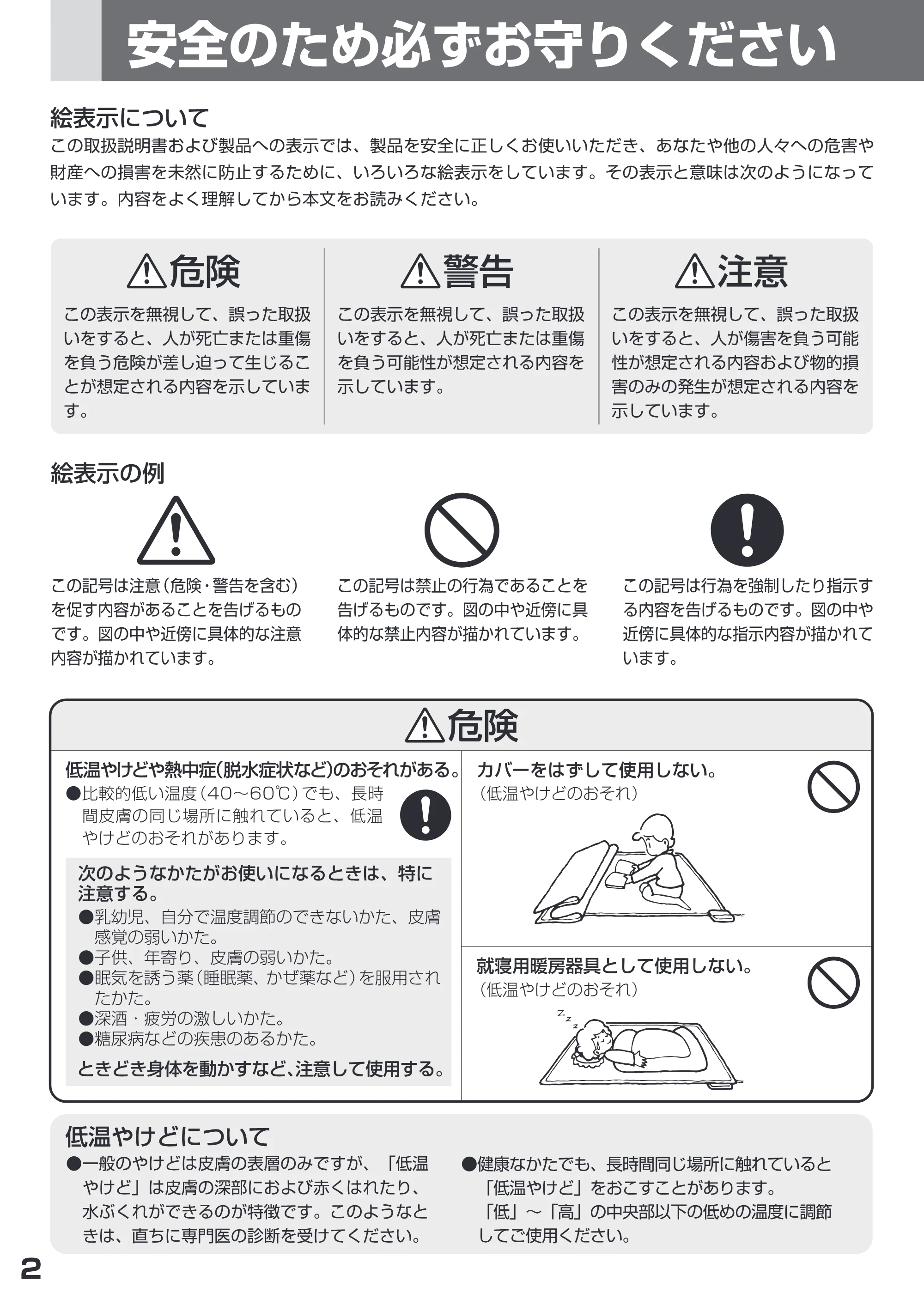 日立 HLU-3008Y / HLU-2008Y 取扱説明書 — 全のため必ずお守りくだ さし WW = — 原本ページ — 2ページ