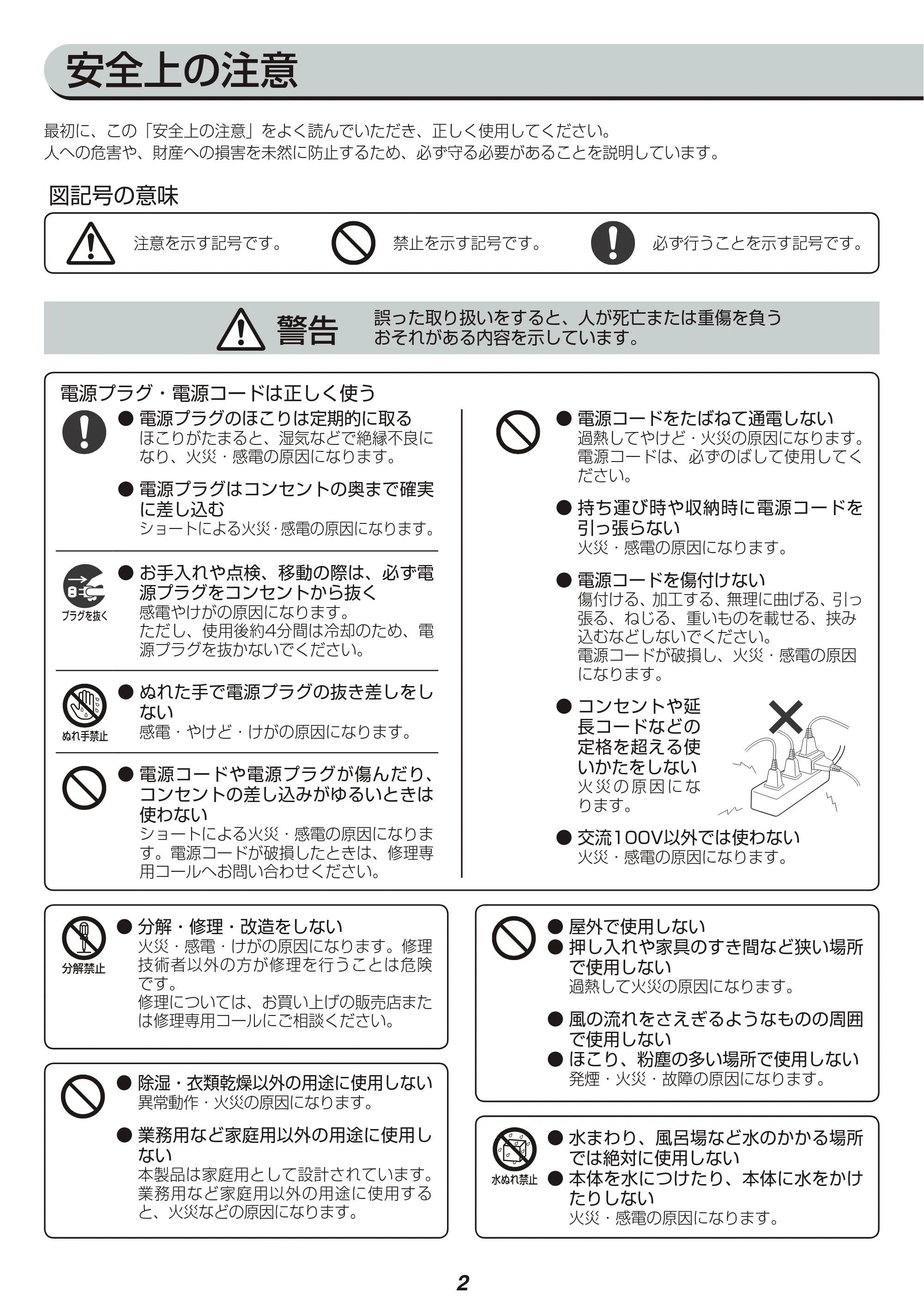 アイリスオーヤマ KIJC-H140 取扱説明書 — 原本ページ — 2ページ