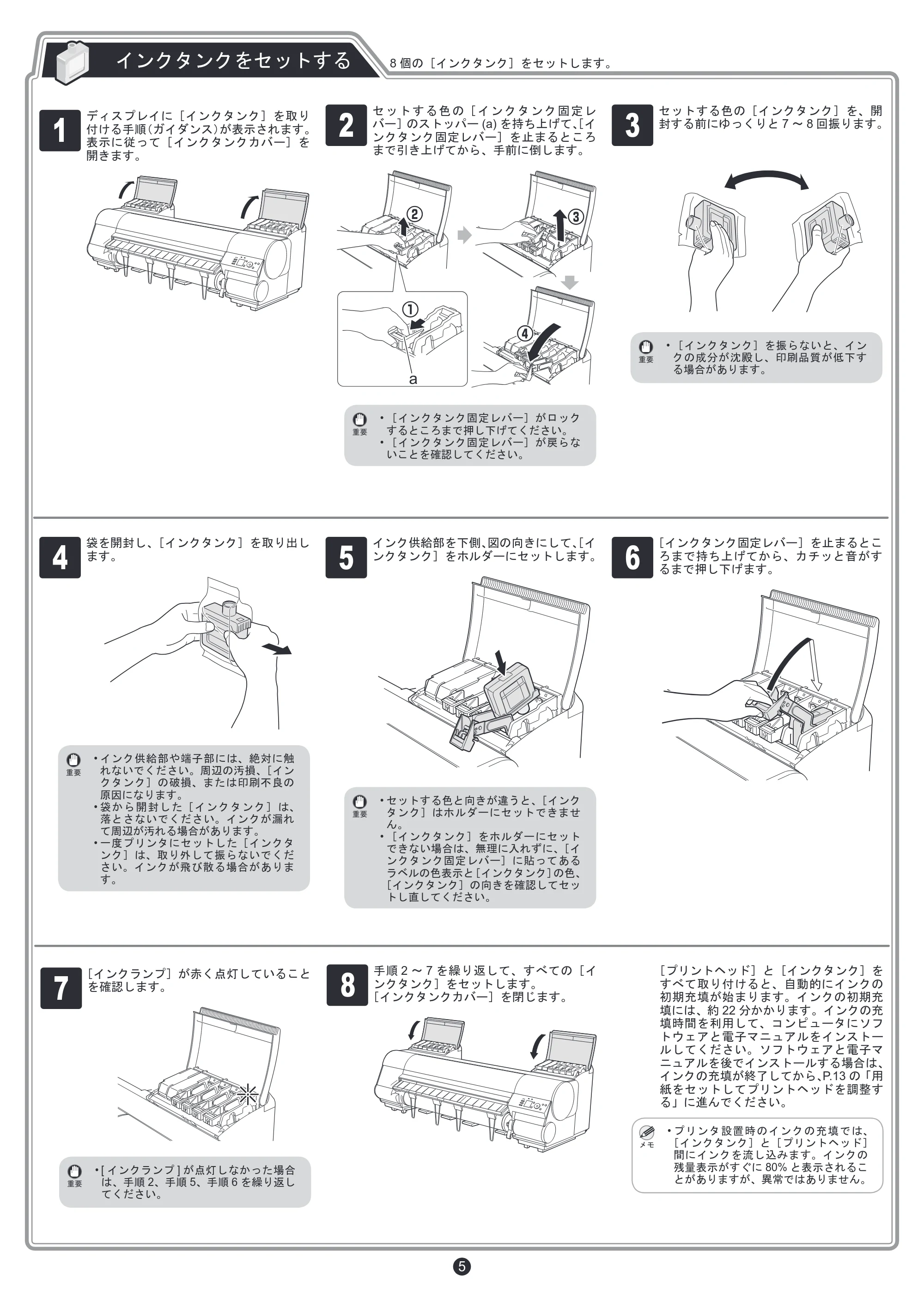 キヤノン iPF8300S セットアップガイド (PDF形式/5.83Mバイト) — .. — 原本ページ — 5ページ