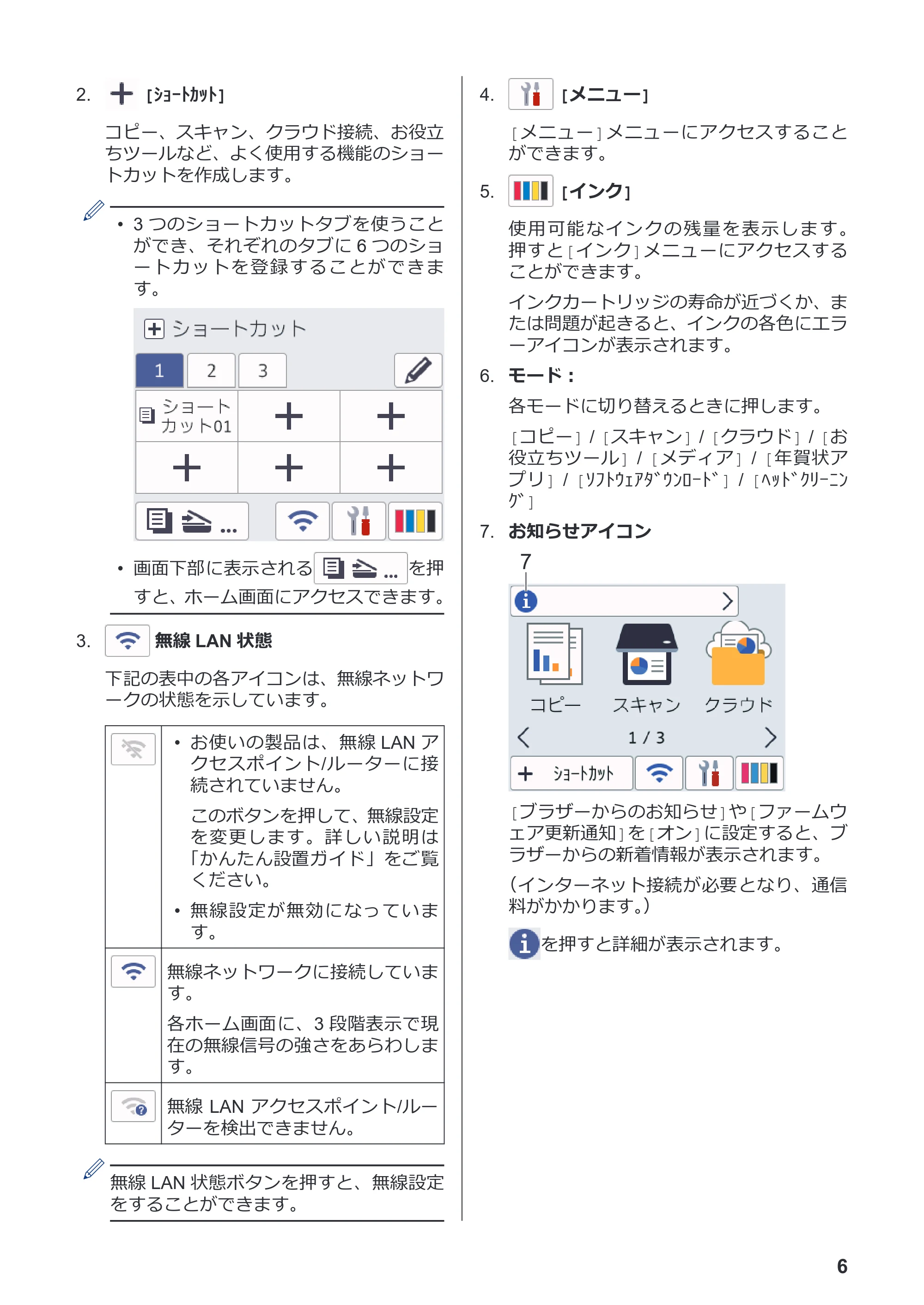 ブラザー DCP-J4140N / MFC-J4440N / MFC-J4540N かんたん操作ガイド — 原本ページ — 7ページ