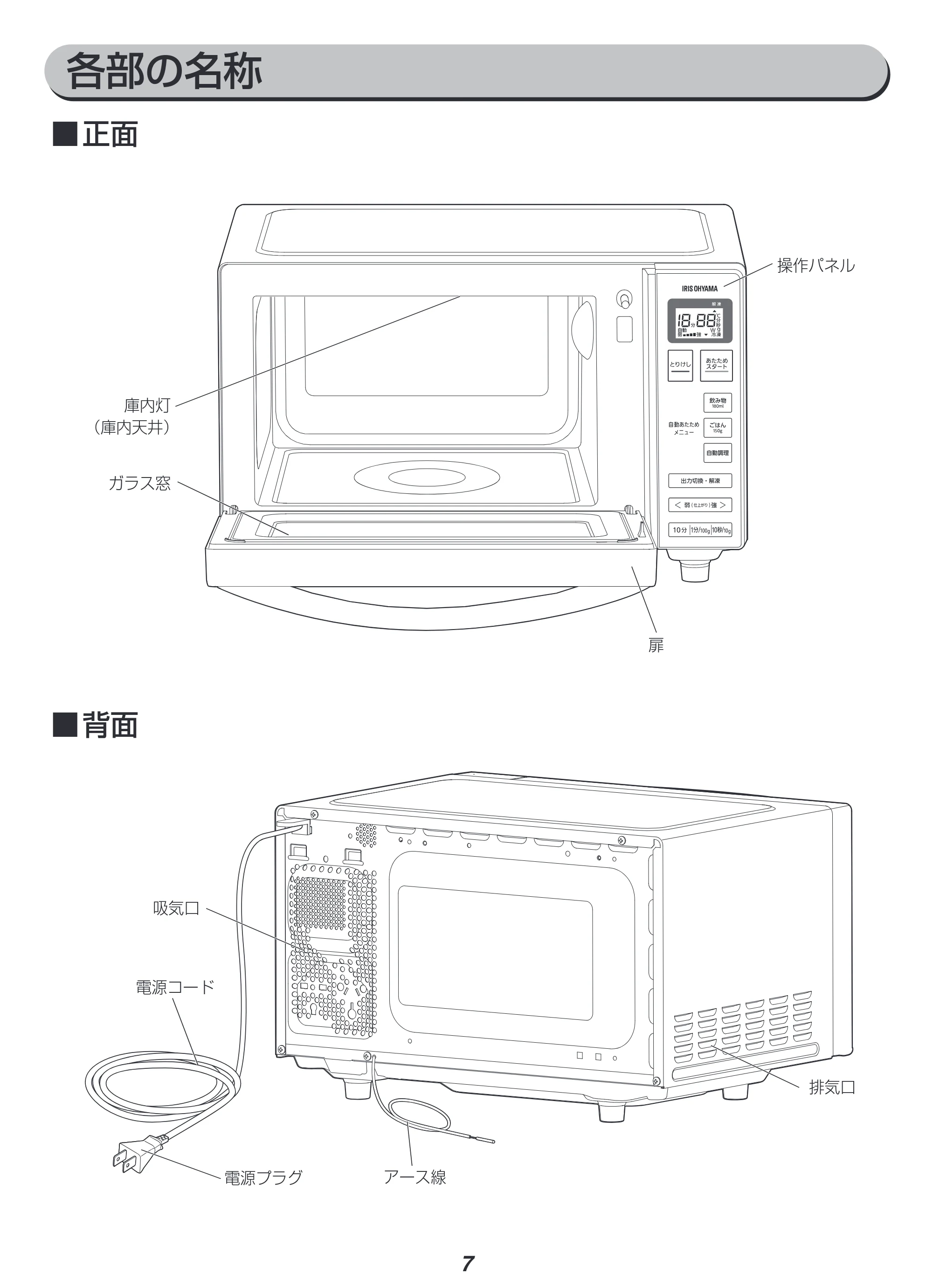 アイリスオーヤマ IMB-FM1805 取扱説明書 — 原本ページ — 7ページ