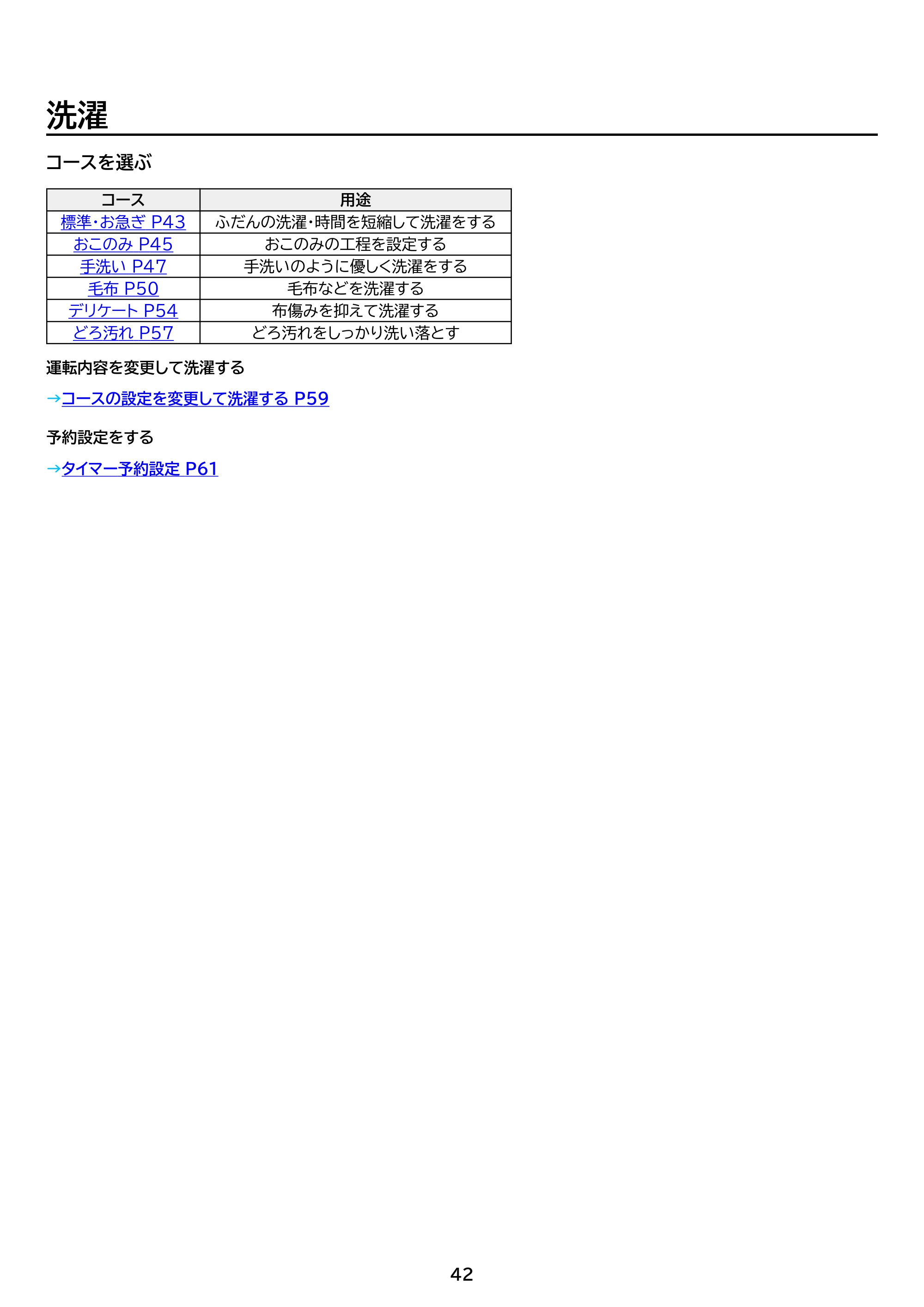 アイリスオーヤマ TCW-105A02 取扱説明書 — 原本ページ — 42ページ