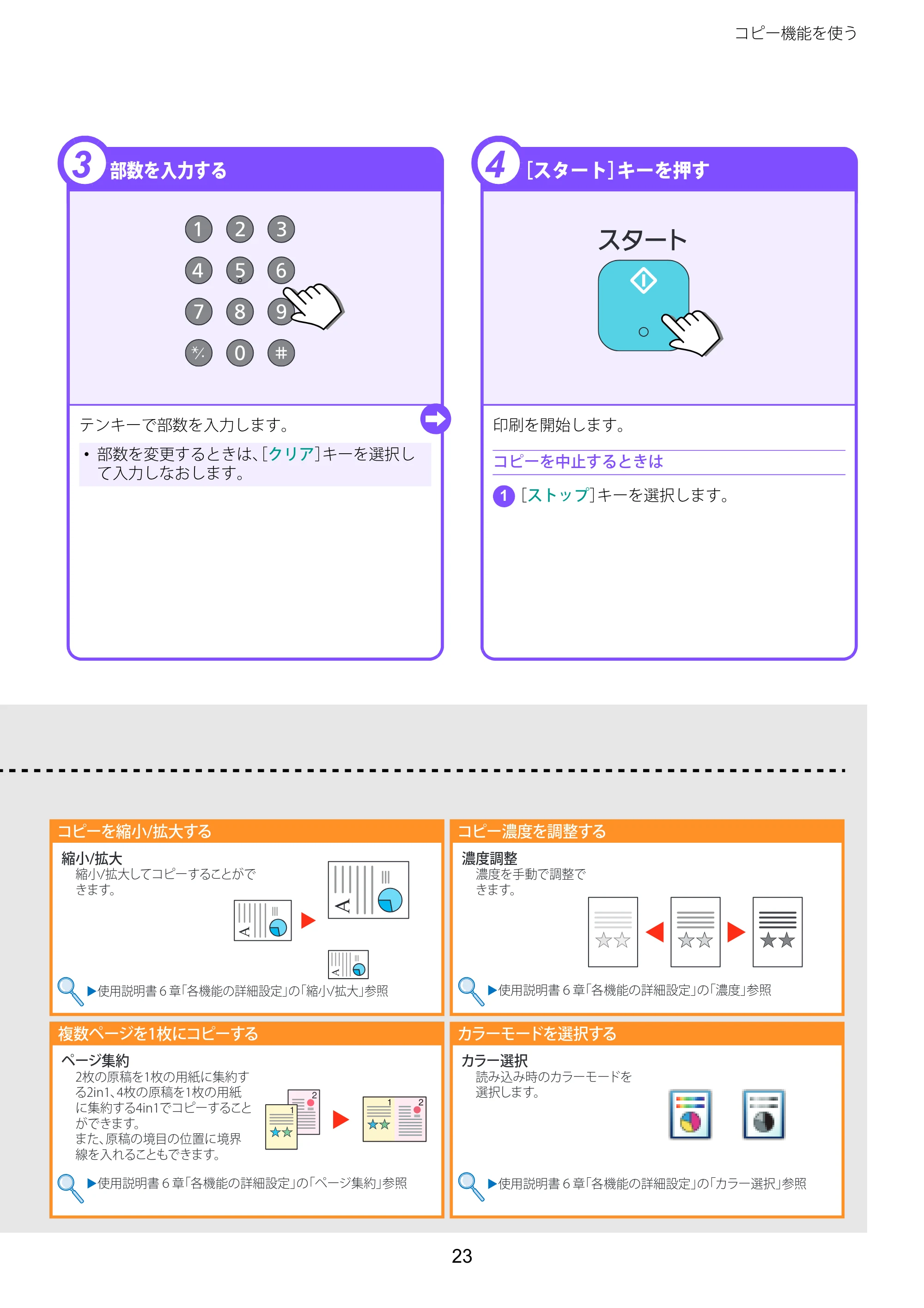 京セラ TASKalfa 2460ci/2460ci+ / TASKalfa 2470ci/2470ci+ TASKalfa 2470ci/2470ci+/2460ci/2460ci+ クイックガイド — 原本ページ — 23ページ