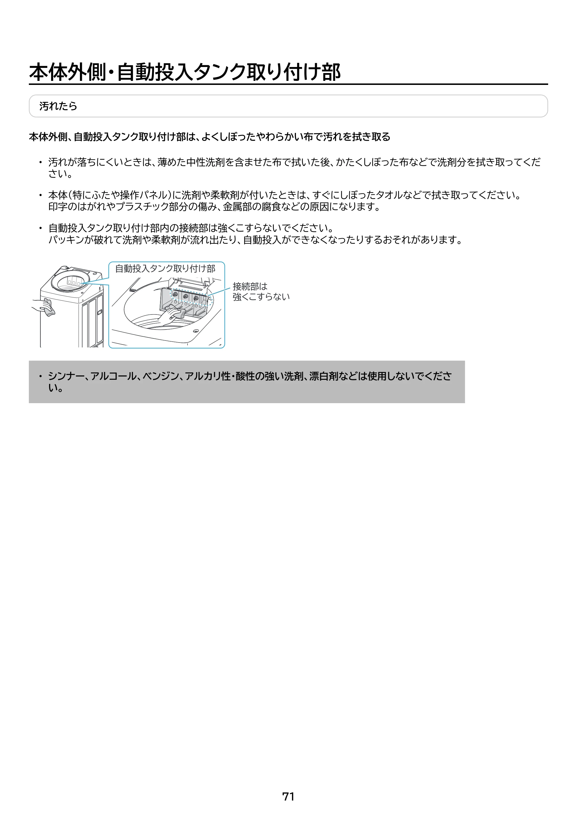 アイリスオーヤマ TCW-100A02 取扱説明書 — 原本ページ — 71ページ