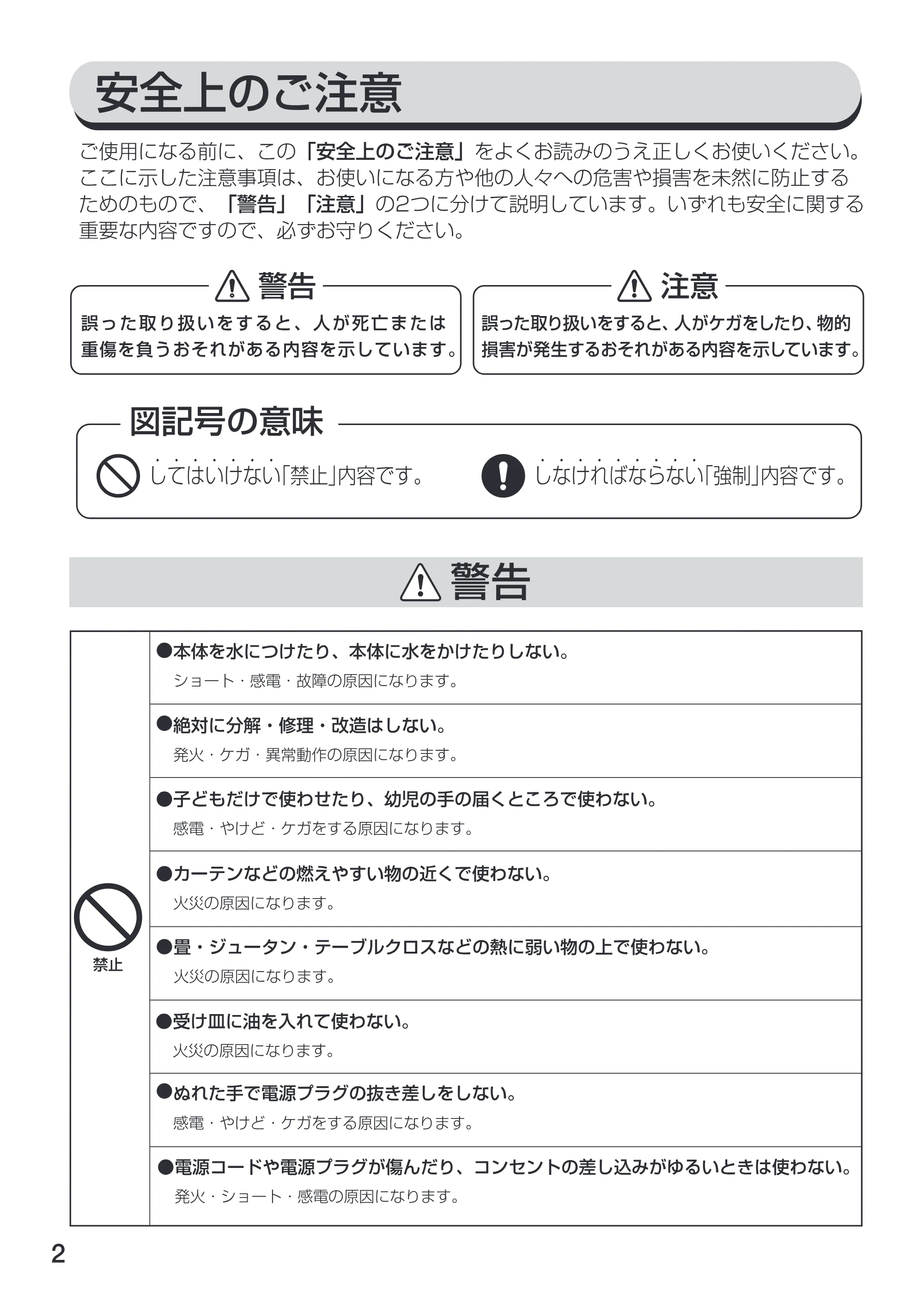 アイリスオーヤマ TVE-102 取扱説明書 — 原本ページ — 2ページ