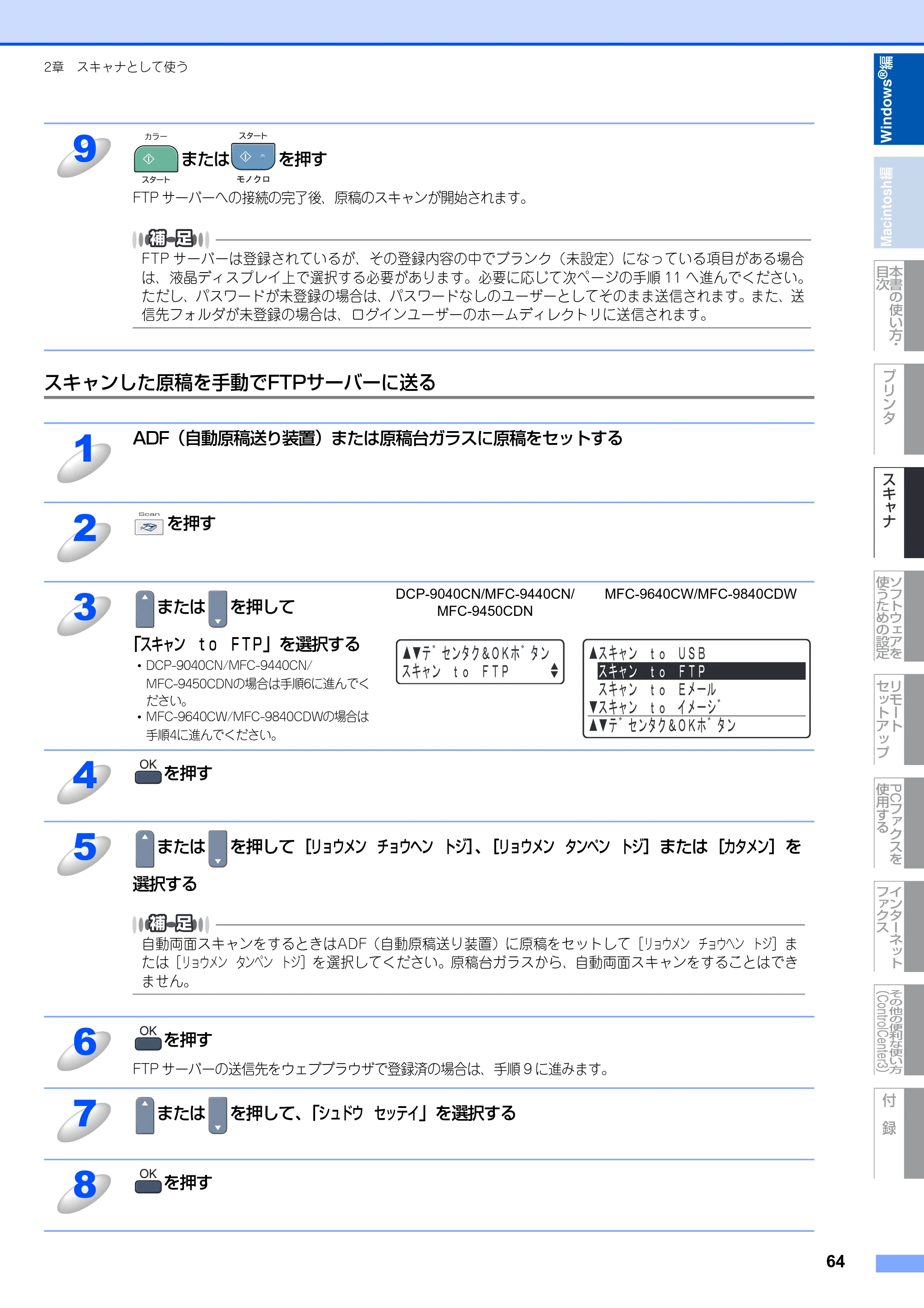 ブラザー DCP-9040CN / MFC-9440CN / MFC-9450CDN ユーザーズガイド ～パソコン活用編～ — 原本ページ — 65ページ