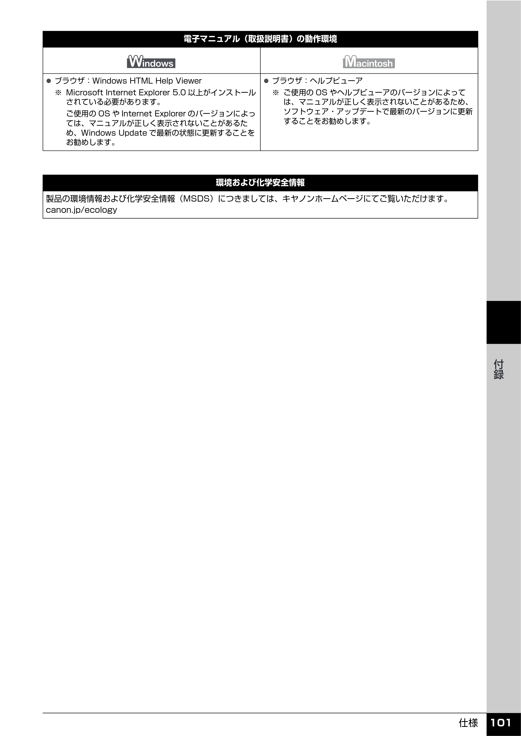 キヤノン PIXUS iP100 操作ガイド 使用説明書 （PDF形式／11.07Mバイト） — 原本ページ — 103ページ