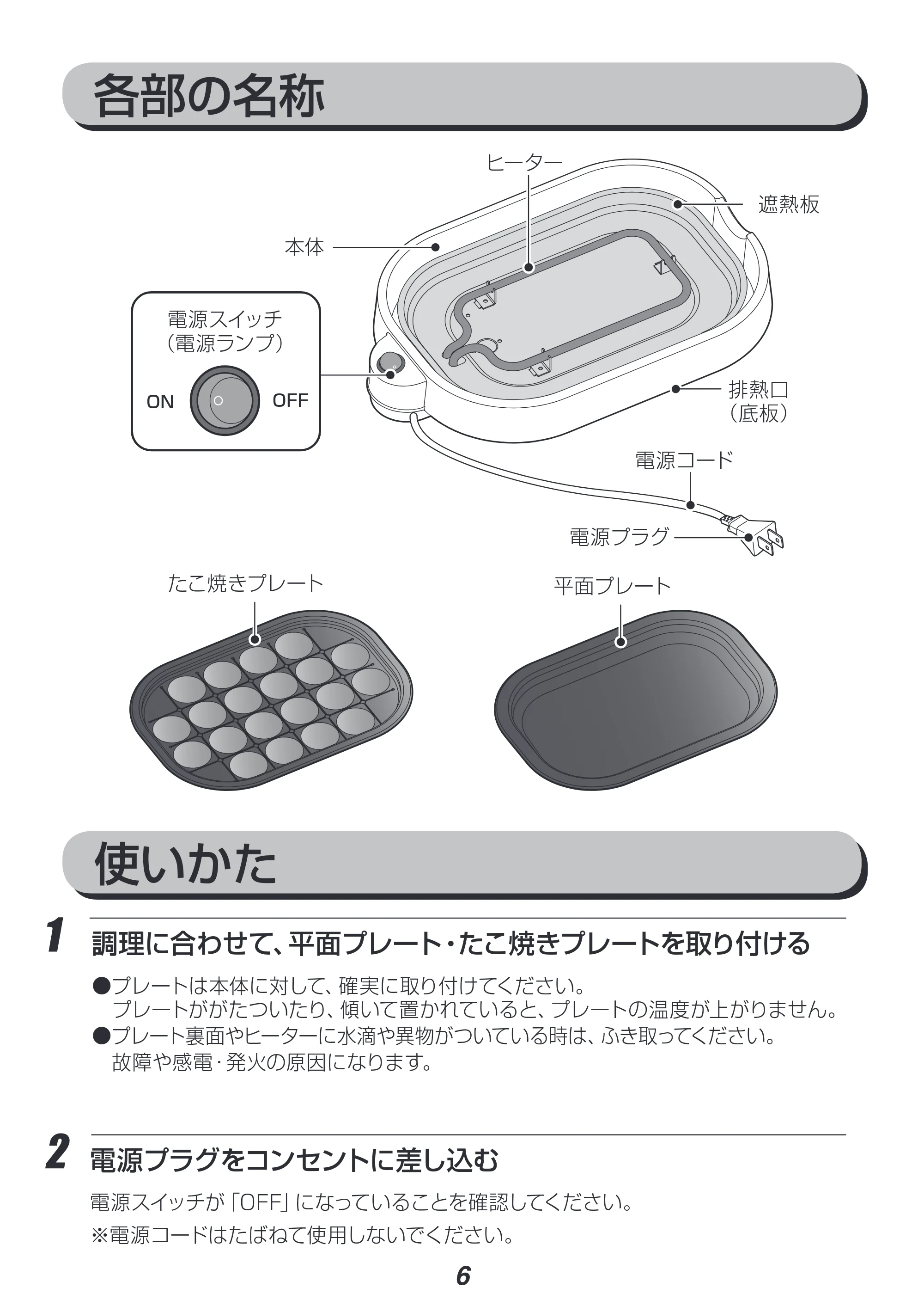 アイリスオーヤマ ITY-20WA 取扱説明書 — 原本ページ — 6ページ