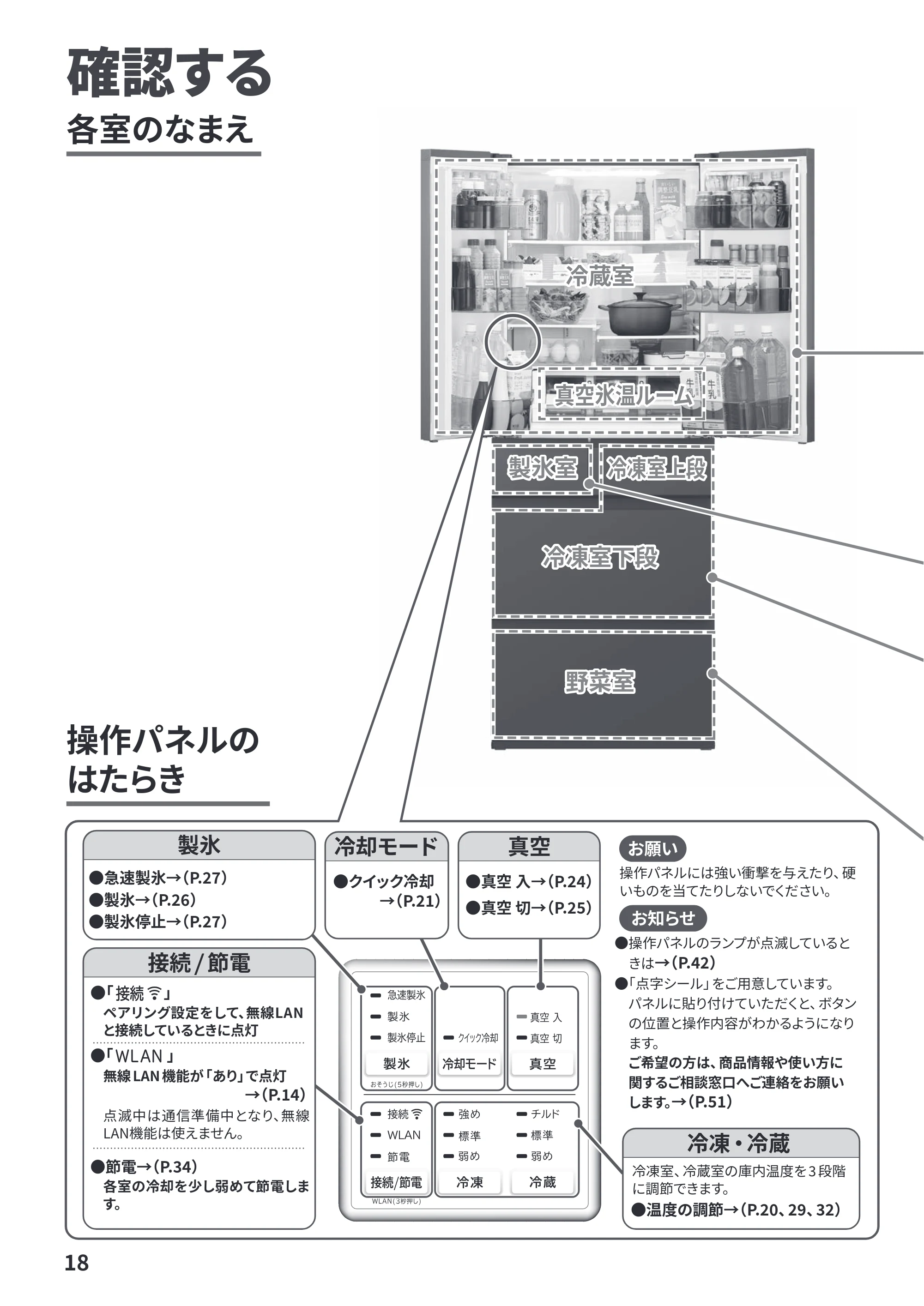 日立 R-HZC62Y / R-HZC54Y 取扱説明書 — 原本ページ — 18ページ