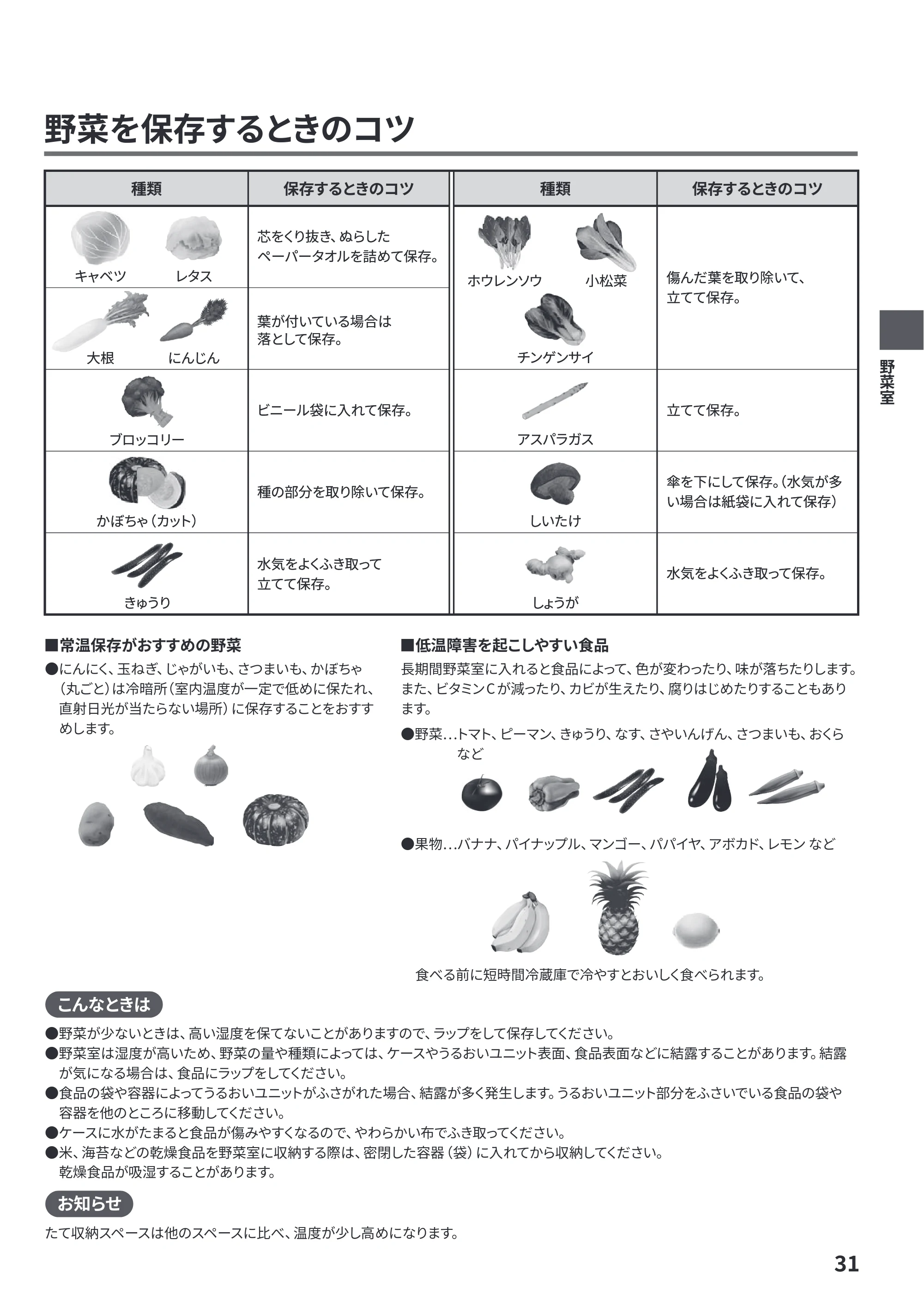 日立 R-HZC62Y / R-HZC54Y 取扱説明書 — 原本ページ — 31ページ