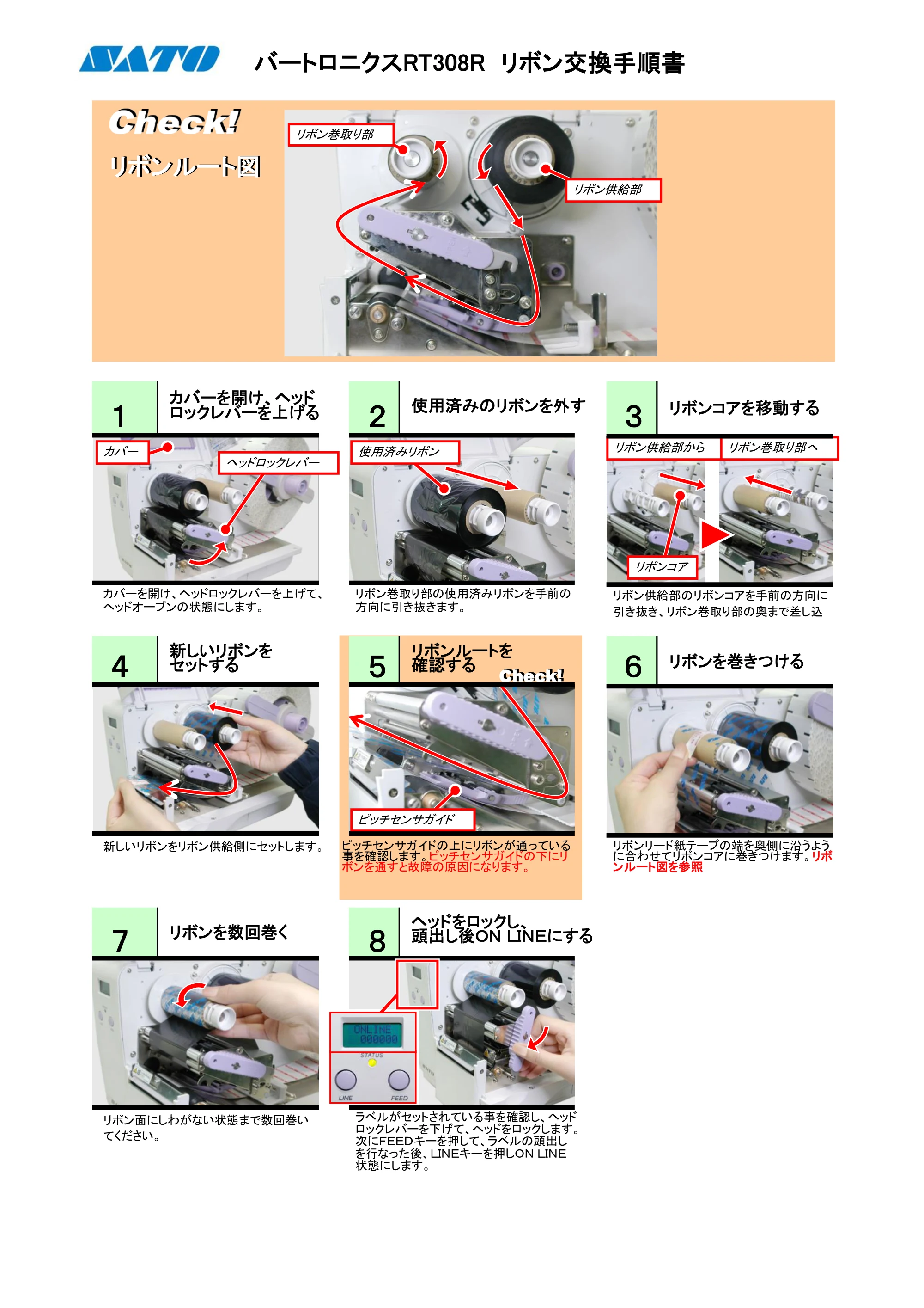 サトー RT308R PDFを見る — 原本ページ — 1ページ