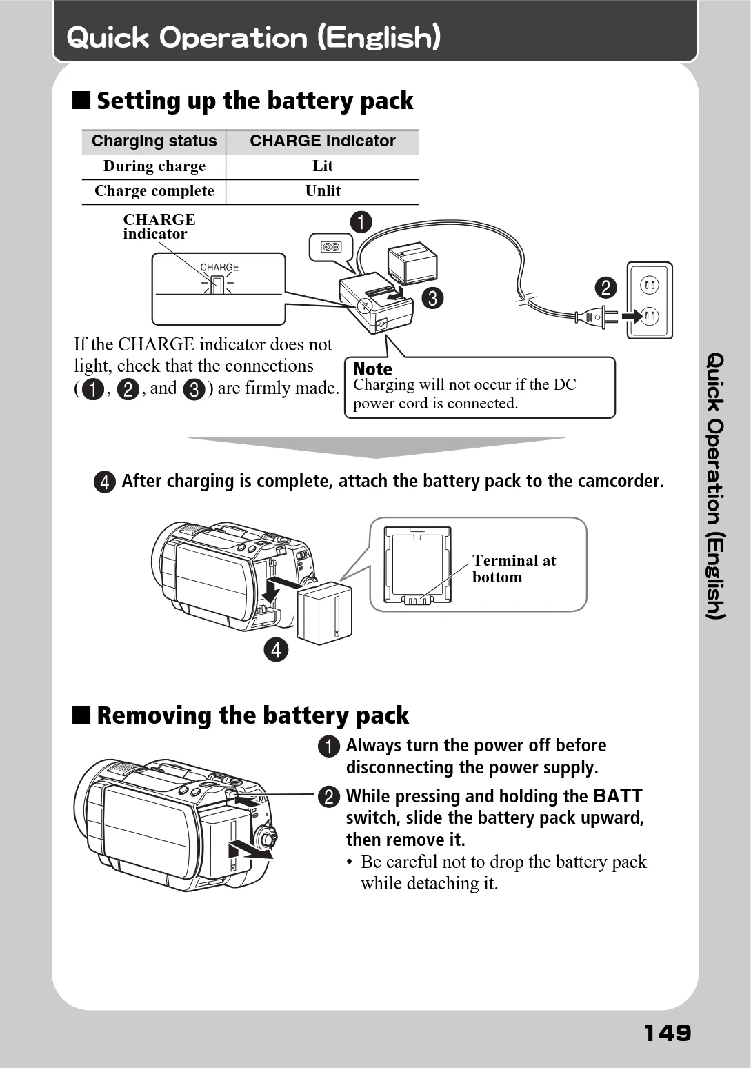 日立 DZ-HD90 取扱説明書 — Quick Operation (English) — 図版 87-1 — 87ページ