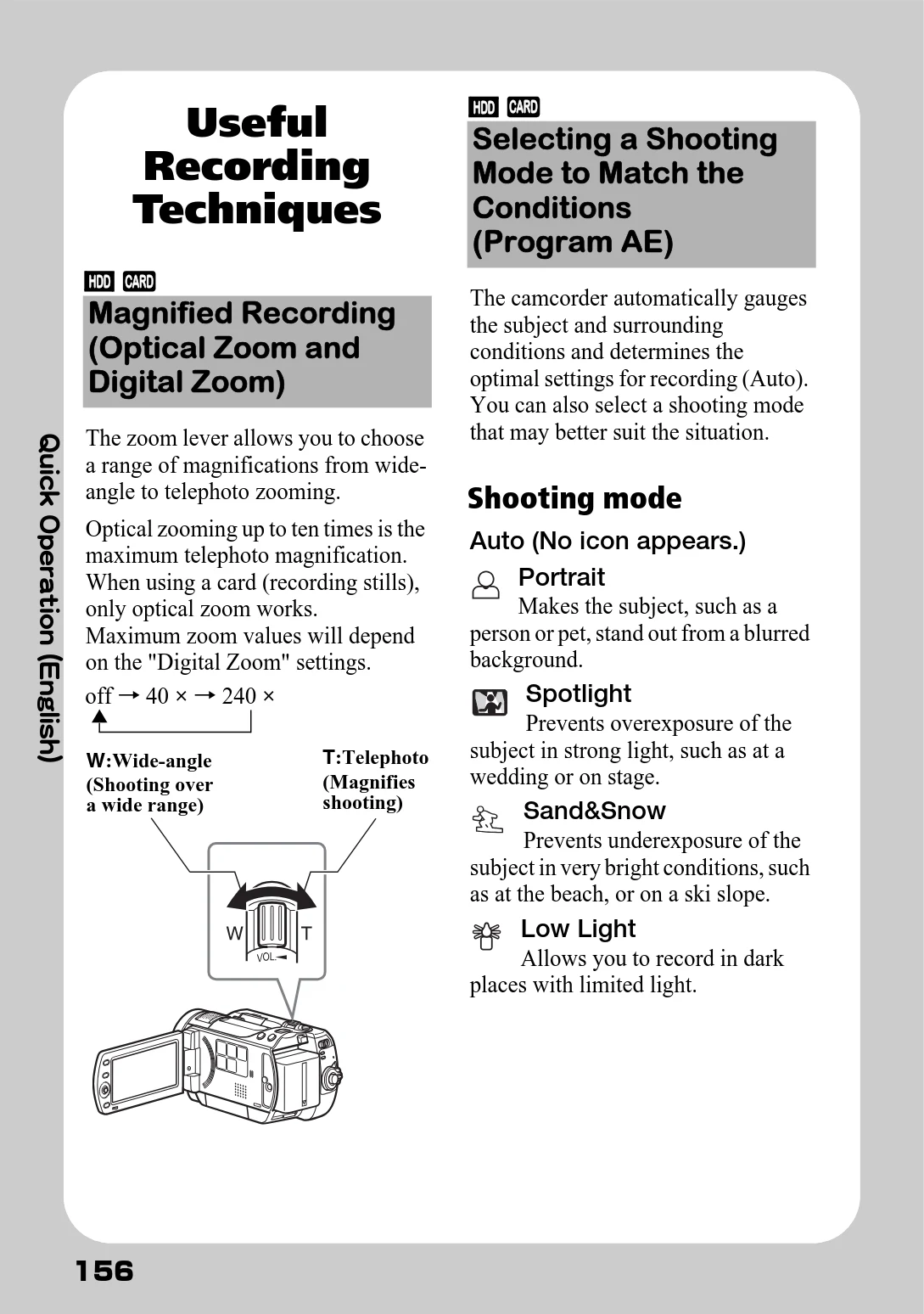 日立 DZ-HD90 取扱説明書 — Useful Recording Techniques — 図版 94-1 — 94ページ