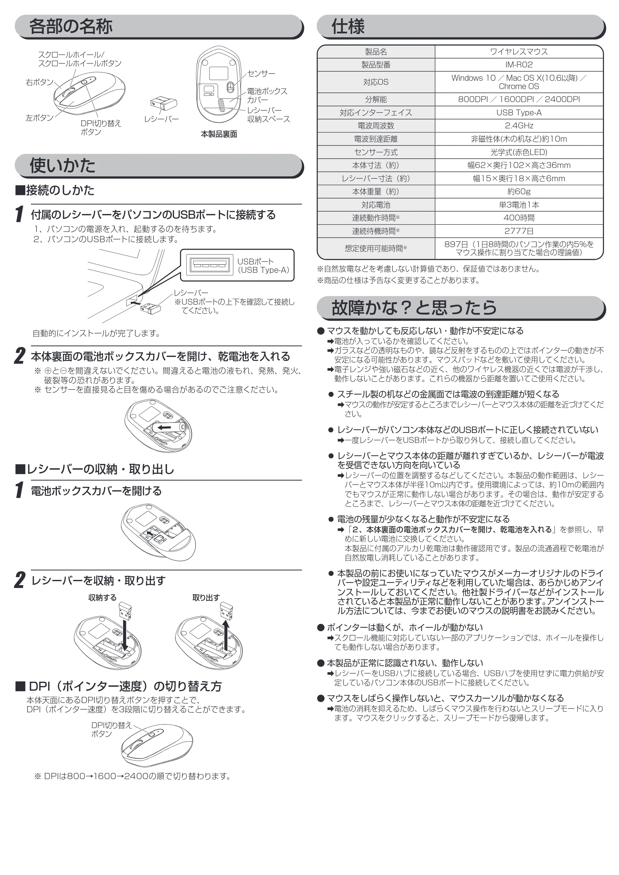 アイリスオーヤマ IM-R02 取扱説明書 — 原本ページ — 2ページ
