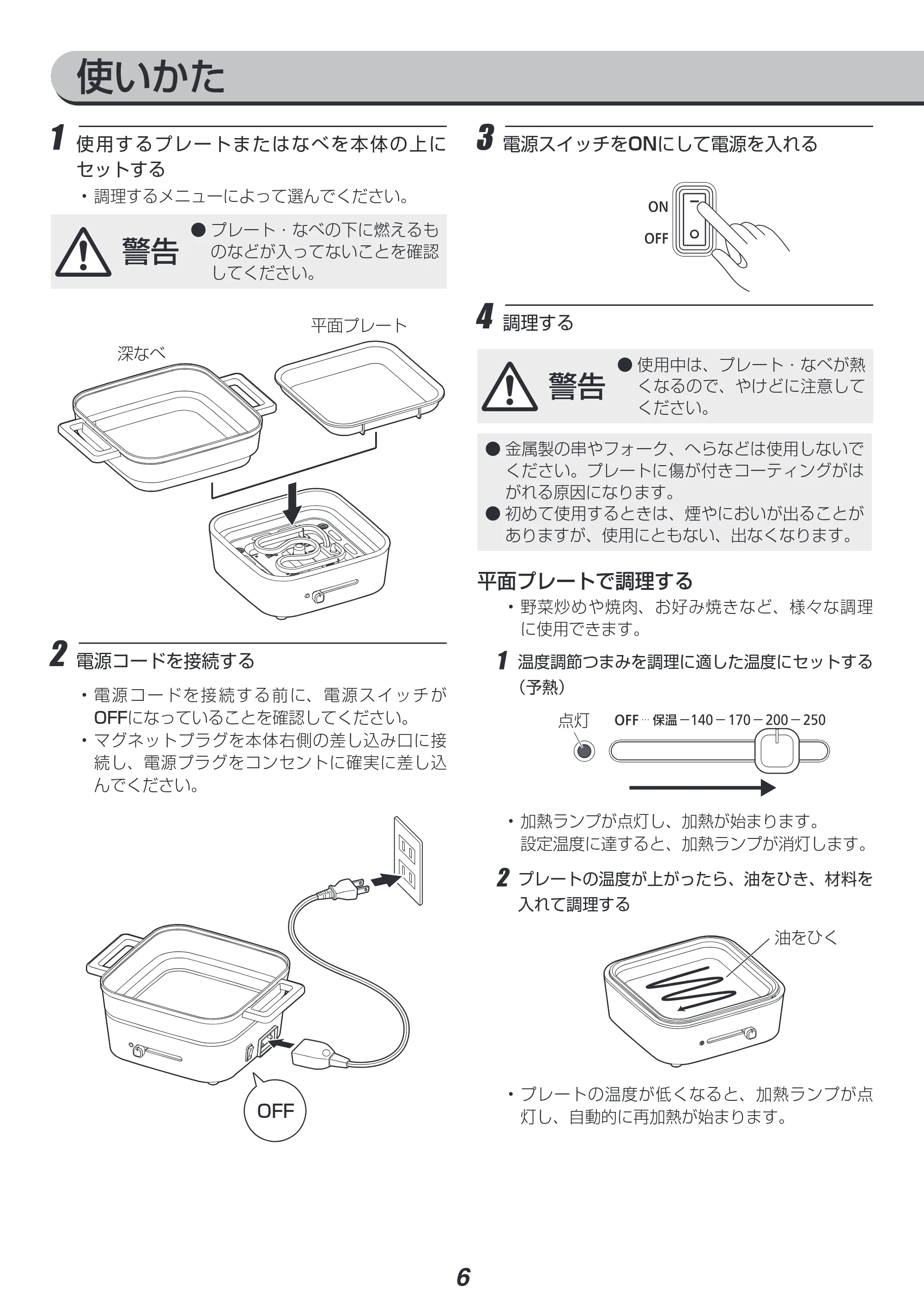 アイリスオーヤマ IGU-P2 取扱説明書 — 原本ページ — 6ページ