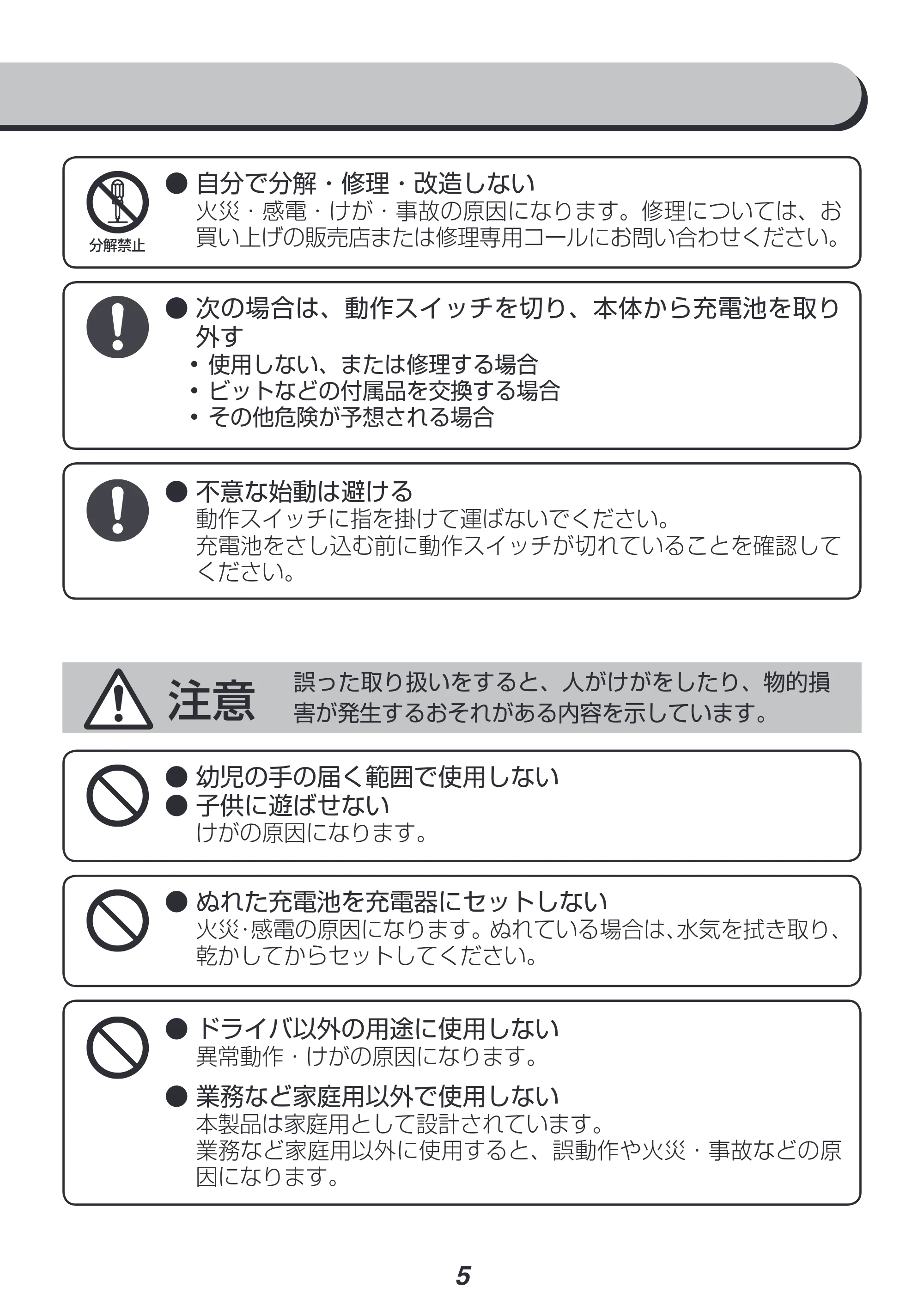 アイリスオーヤマ JCD28 取扱説明書 — 原本ページ — 5ページ