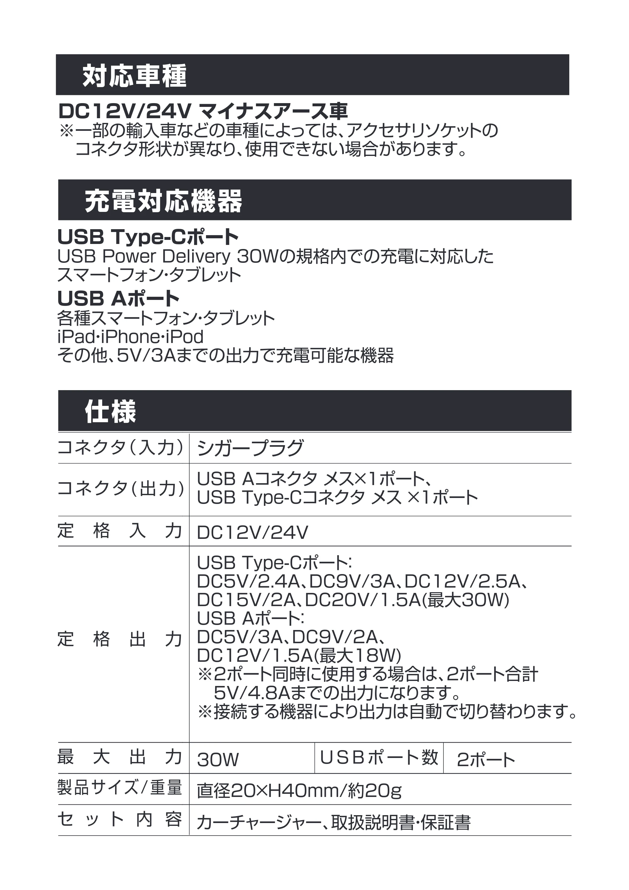 サンワサプライ INCAR-004SET 取扱説明書 — 原本ページ — 4ページ