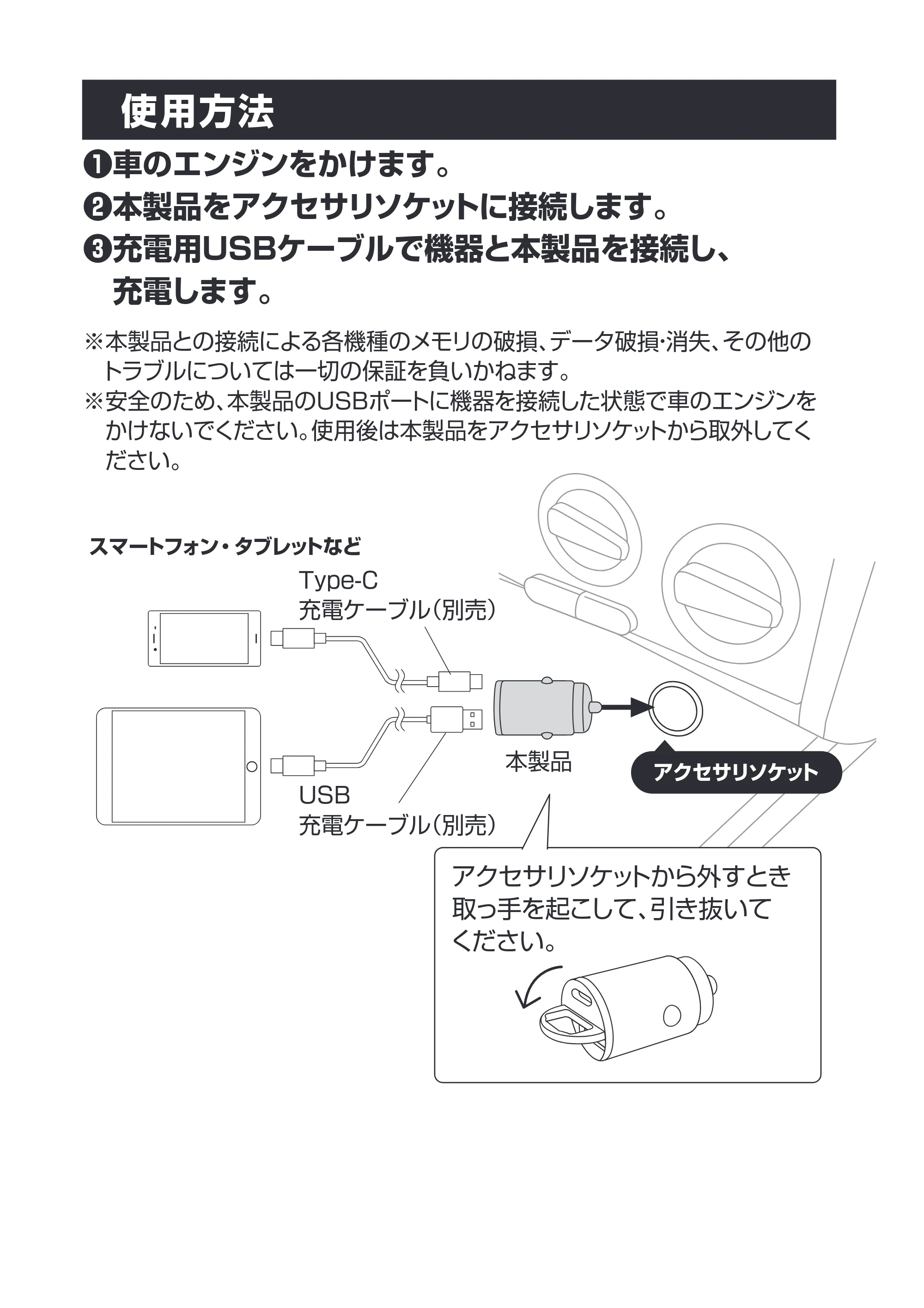 サンワサプライ INCAR-004SET 取扱説明書 — 原本ページ — 5ページ