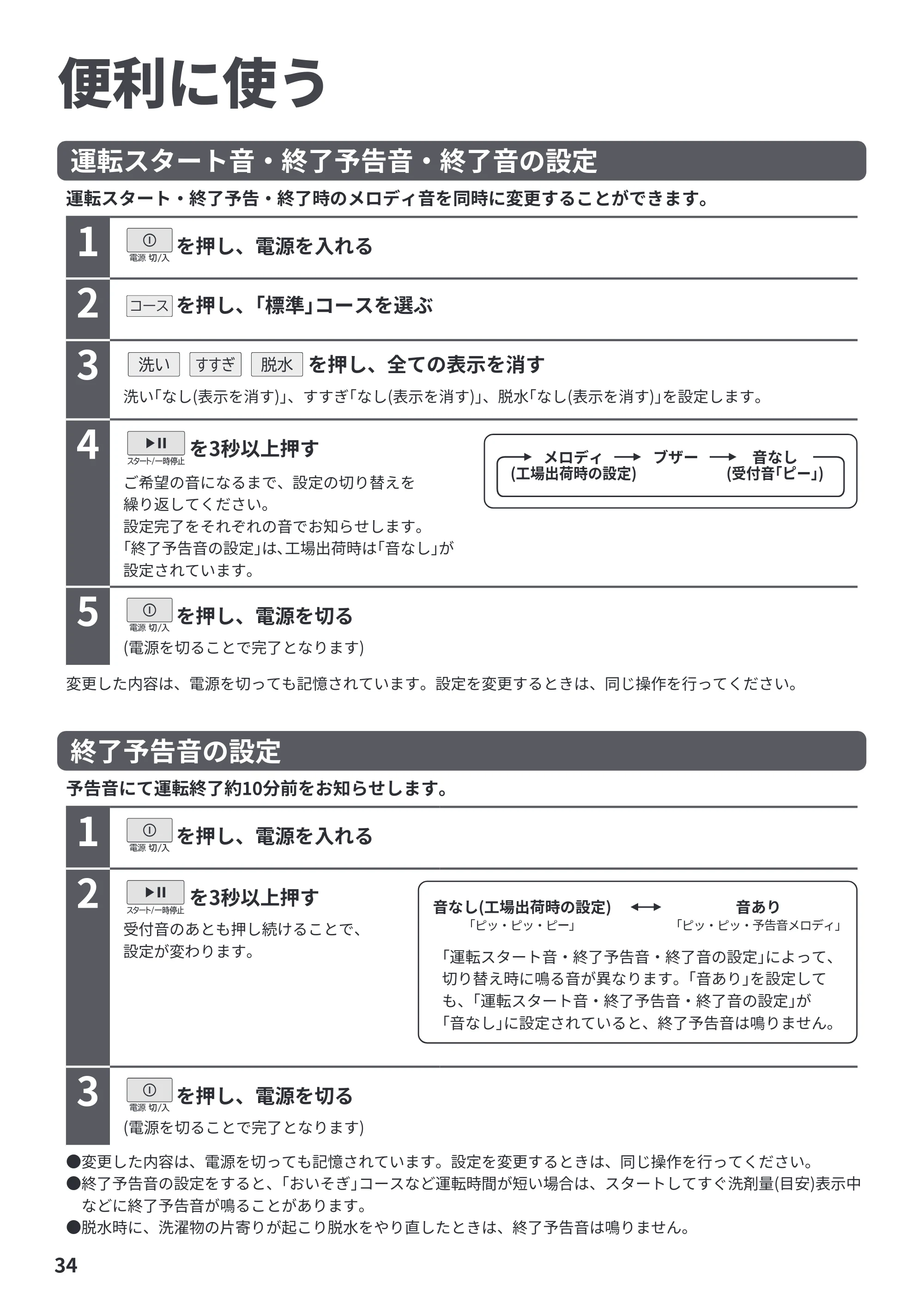日立 BW-G70P 取扱説明書 — 便利に使う — 原本ページ — 34ページ