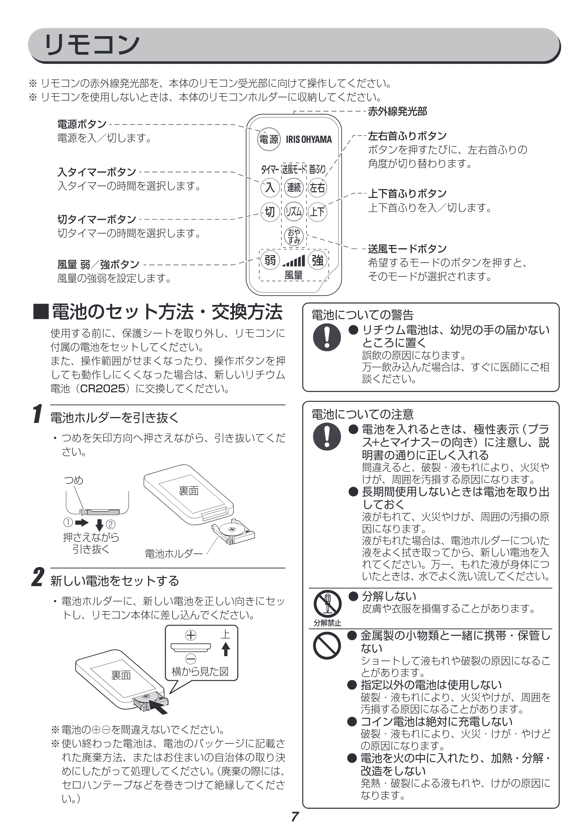 アイリスオーヤマ STF-DCV15T 取扱説明書 — 原本ページ — 7ページ